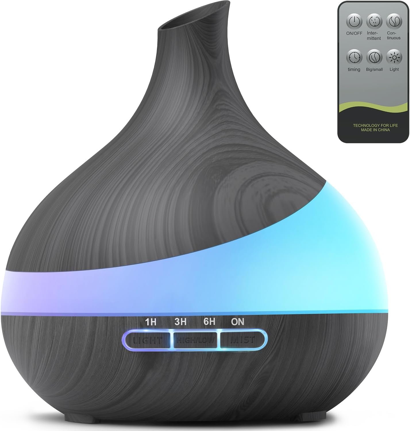HJTHJT Essential Oil Diffuser for Women, 500ml Aromatherapy Diffuser:14-Color LED, Dual Mist 30/60ml/h, Remote Control, Auto Shut-Off, Hotel Spa Bedroom