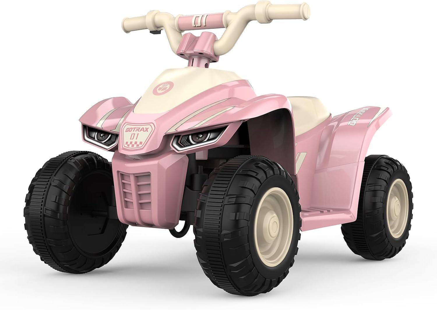 Gotrax Ride on Toy for Toddlers 1.5-4, 12V Battery for 80Mins, Max 1.5MPH | Safe Replaceable Lead-acid Battery, Forward/Reverse 2 Gears, Max 66lbs Load,Electric Vehicle ATV Car Best Gift for Boys Girls
