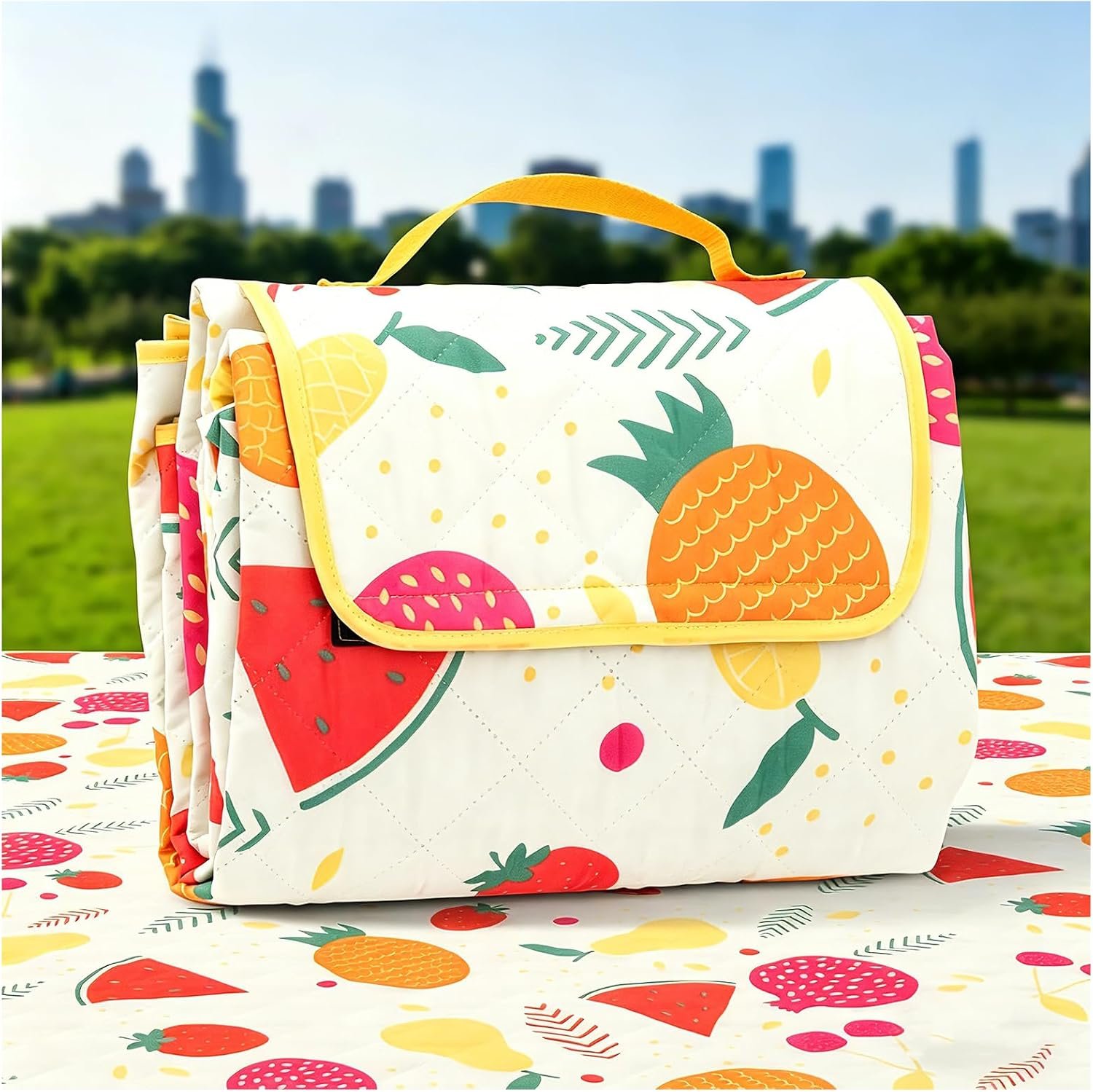 Waterproof Sand Proof Picnic Blanket 79″x59″, 3 Layer Large Foldable Camping Mat, Lightweight Portable Travel Outdoor Blanket for Beach Park Camping