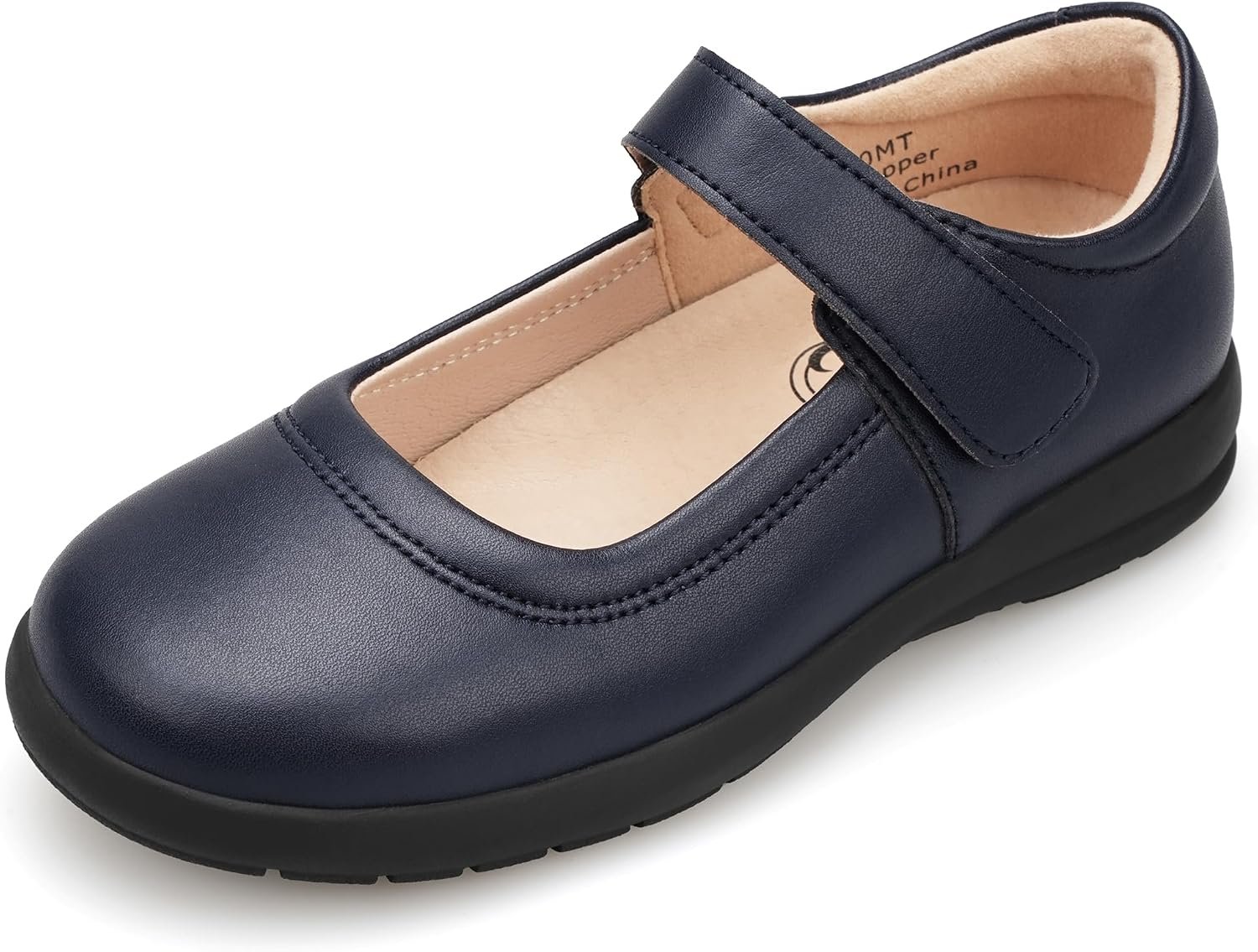 Stelle Girls Mary Jane Shoes School Uniform Flats Dress Shoes Church (Little/Big Kids) | Hook-and-loop closure, Cushioned comfort, Flexible outsole, Flower girl, Party, Patent finish