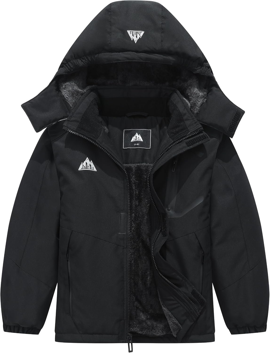 Kids Waterproof Ski Jacket Winter Coat Boys and Girls Fleece Snowboarding Jacket