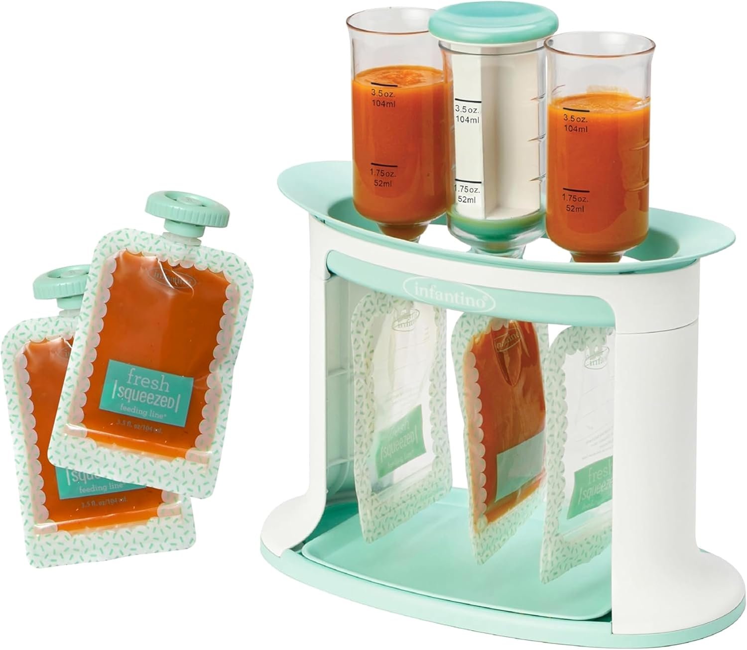 Infantino Squeeze Station, Baby Food Pouch Filler, BPA-Free