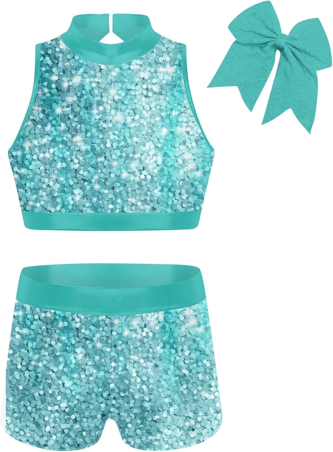 Vogseek Gymnastics Leotards for Girls Size 5-10 Sparkly Unitards Biketards