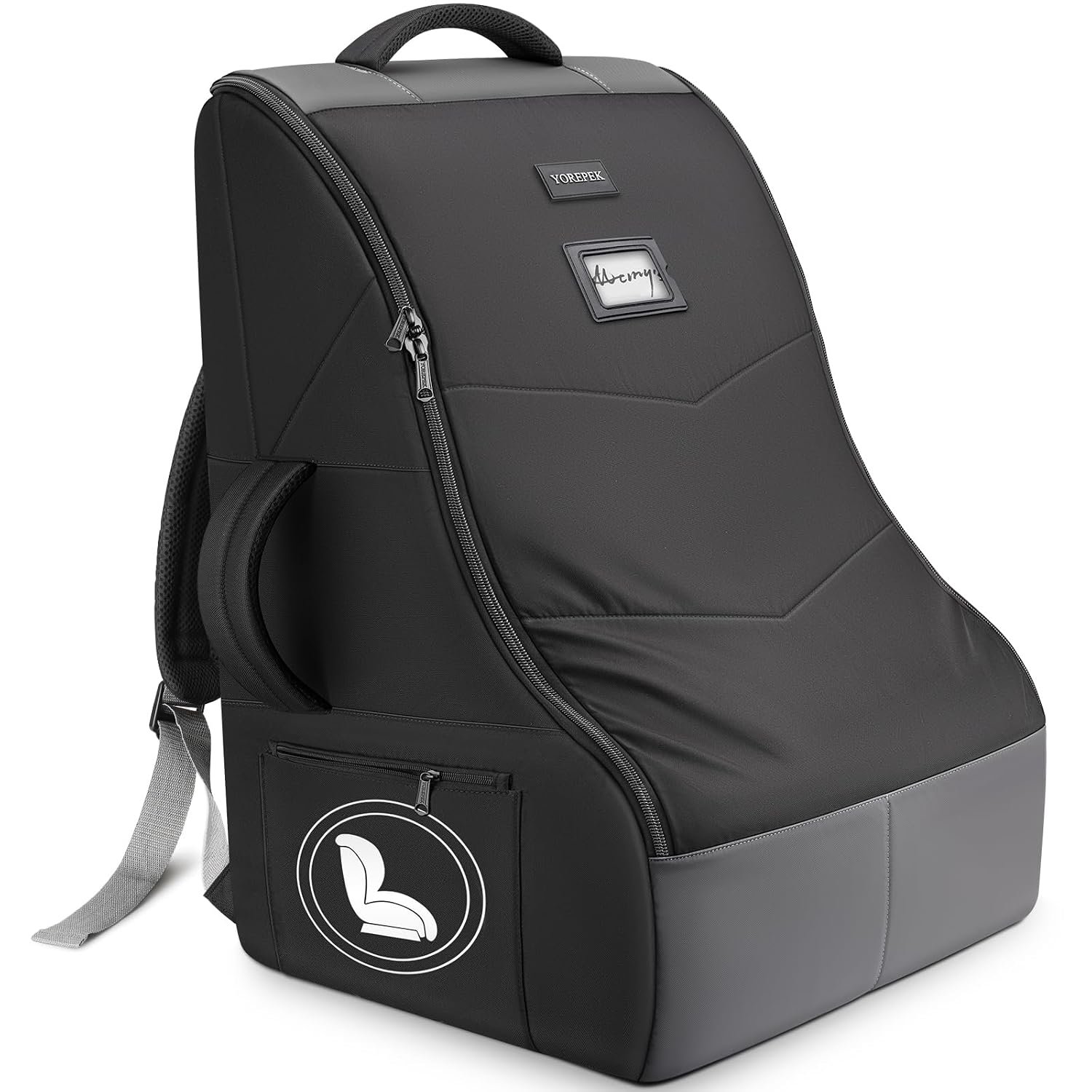 YOREPEK Padded Car Seat Travel Bag for Airplane, Car Seat Backpack | for Nuna Rava, Chicco, Britax, Sturdy Carseat Bags for Air Travel with Wear-Resistant Bottom, Carseat Cover for Baby Travel
