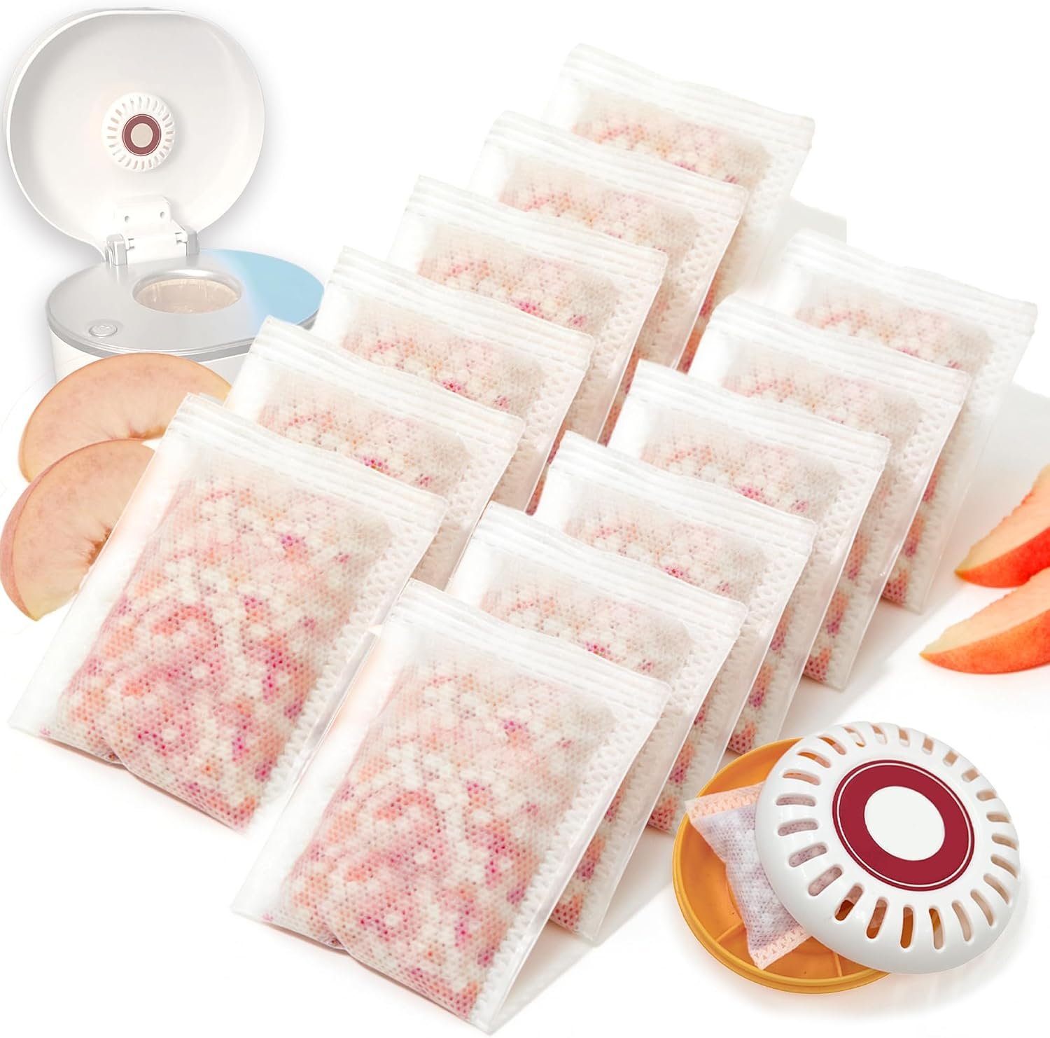 PurifyLogix 12 PCS Baking Soda Deodorizer for Arm & Hammer Puck Cartridge | Odor Absorber Refills Compatible with Munchkin Step and Pail Diaper Pails, (For 3.5″ Cartridge)