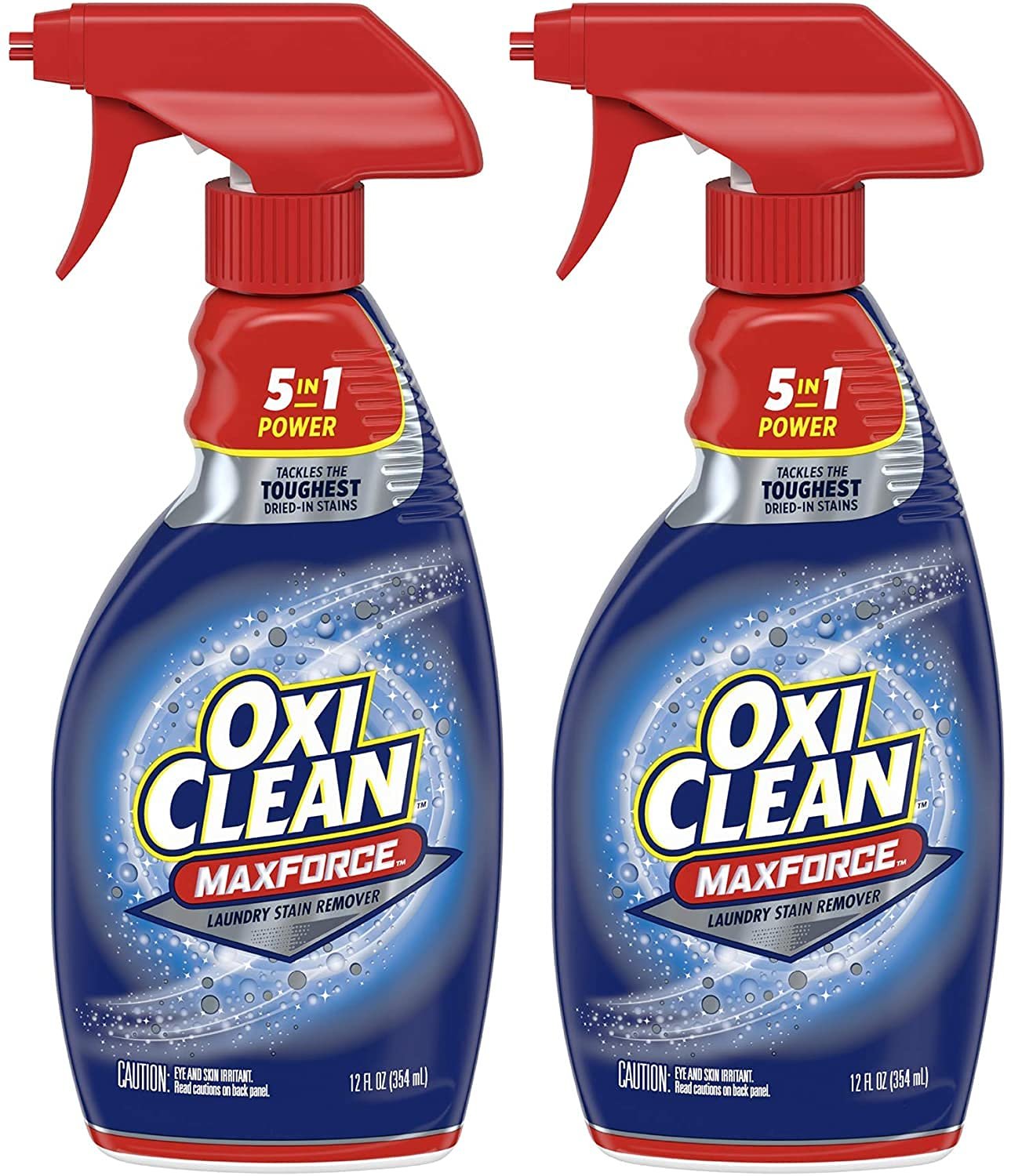 OxiClean Max Force 5 in 1 Power Laundry Stain Remover Spray, 12 oz – 2 PK