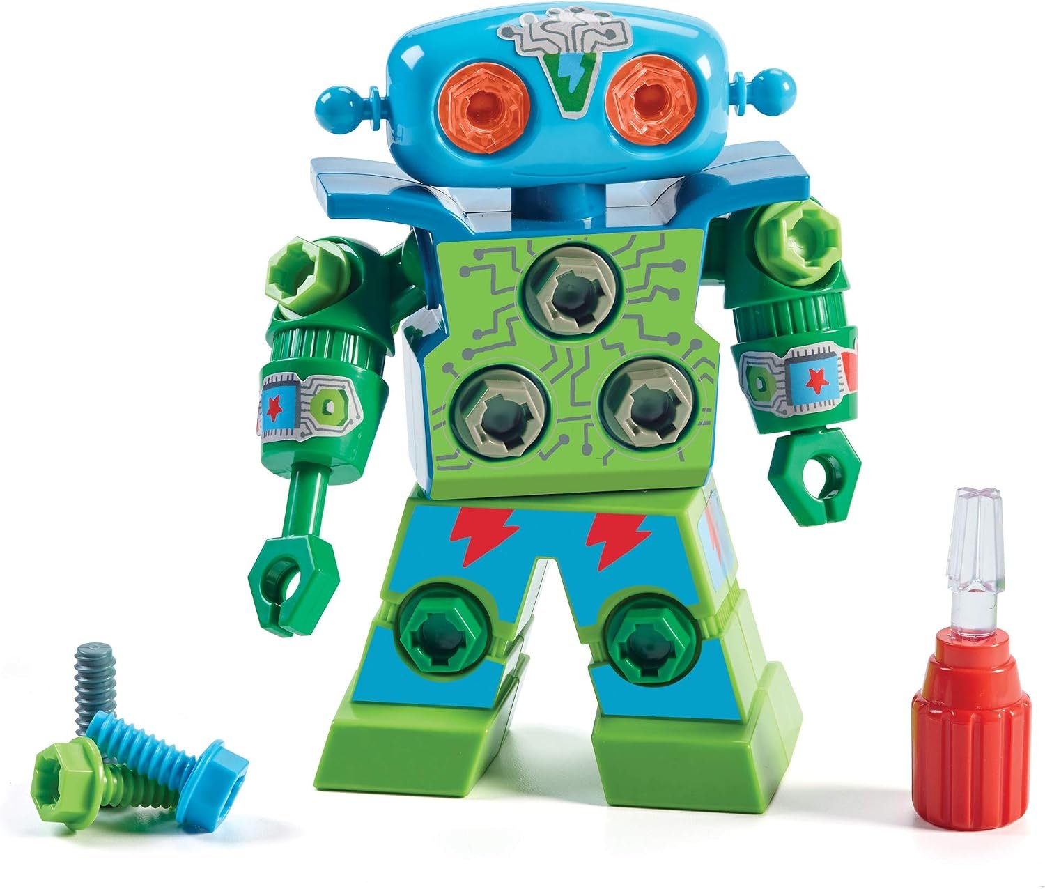 Educational Insights Design & Drill Robot – Construction Toys & Tools for Kids, Robot Toy Building Sets, Kids’ Tool Set with Working Screwdriver, Take Apart STEM Set, Gifts for Boys & Girls Ages 3+