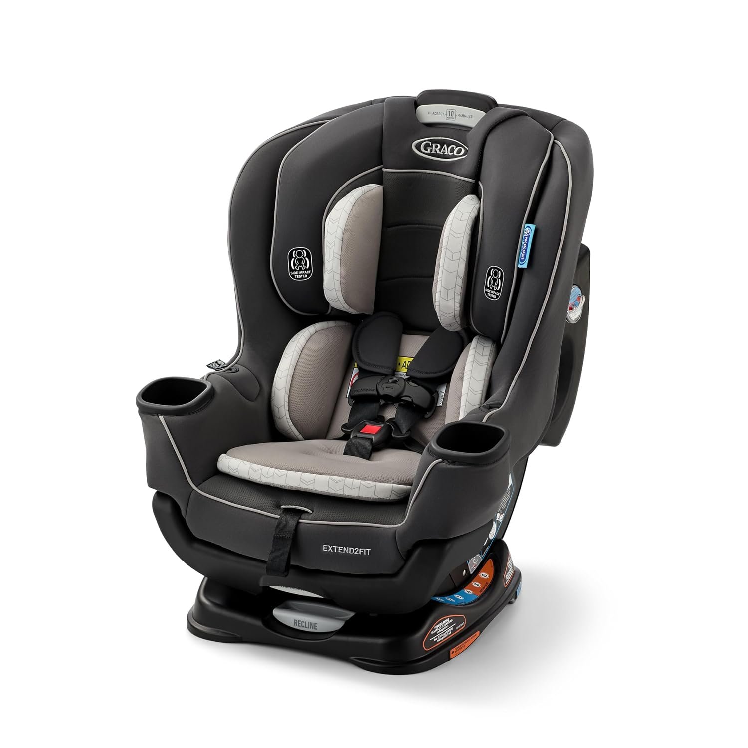 Graco Extend2Fit Convertible Car Seat, Rear and Forward Facing Car Seat with Adjustable Extension Panel for Extra Legroom, Great Gift for Baby Shower or Baby Registry, Redmond