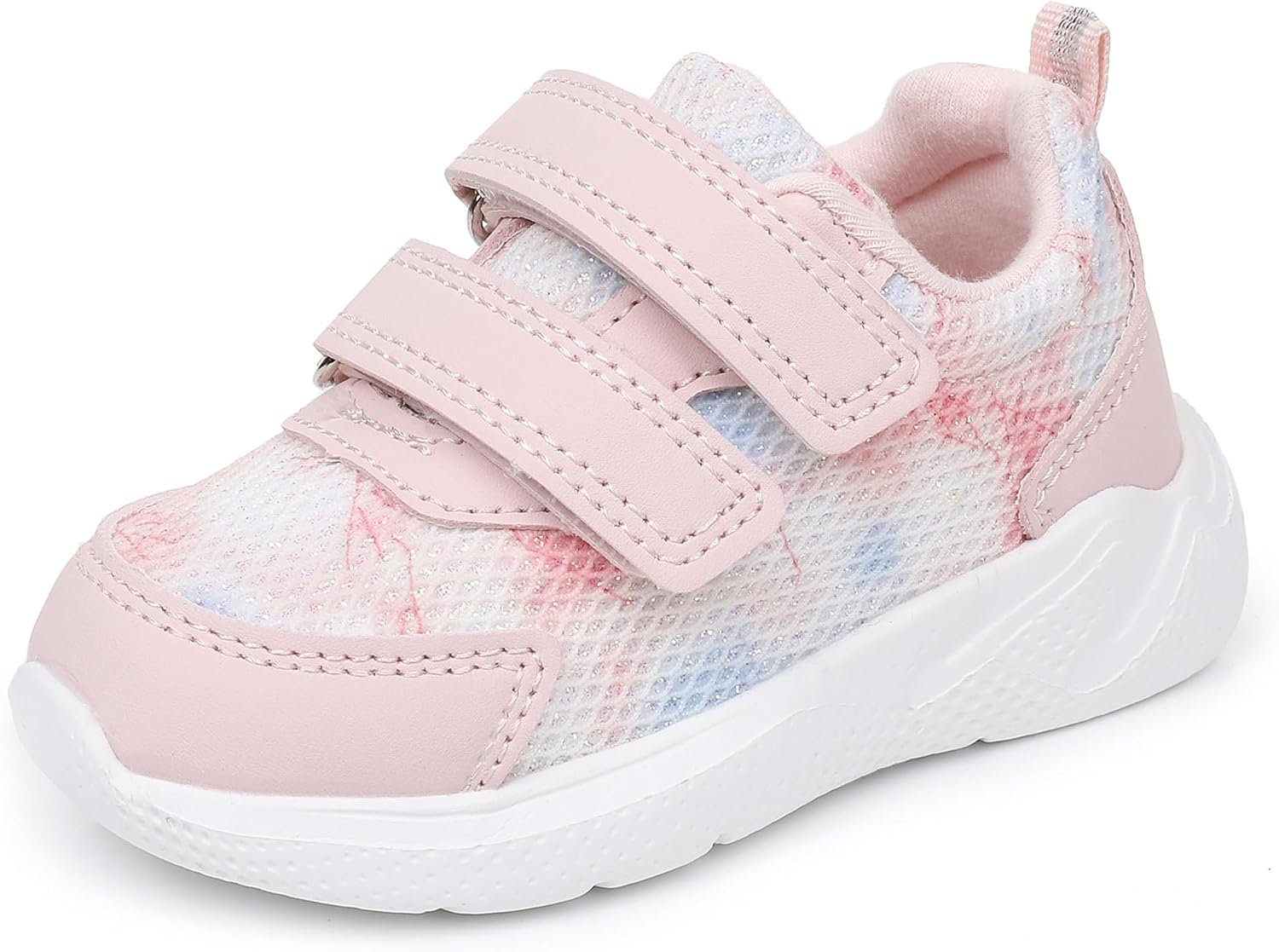 Apakowa Infant & Toddler Boys Girls Sneakers – Breathable Mesh First Walker Shoes with Adjustable Strap or Elastic Laces, Lightweight Non-Slip Athletic Shoes for Early Walkers (6-24 Months)