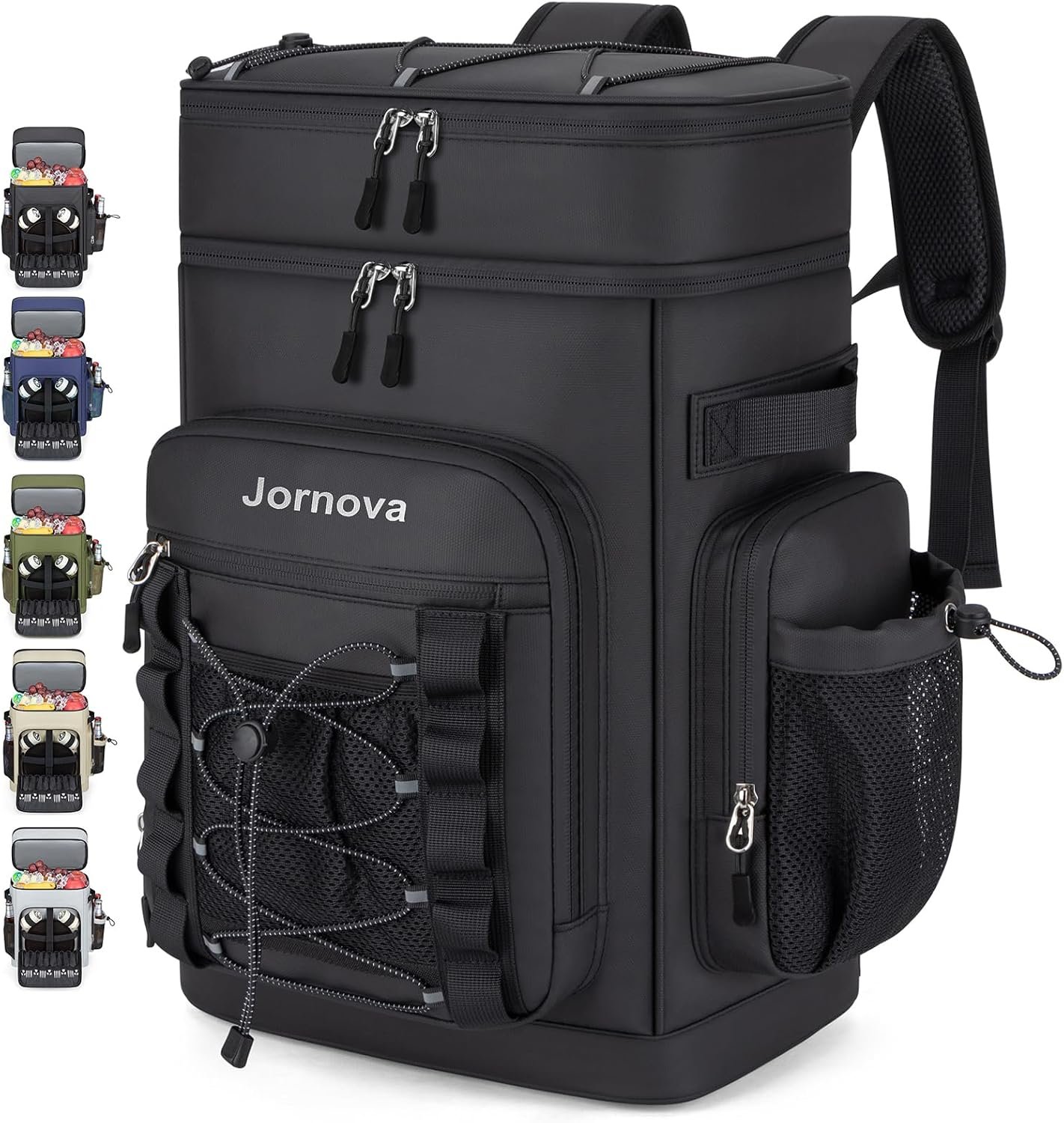 Insulated Cooler Backpack, 35L Leakproof Backpack with Double Compartments for Men & Women, Large Lunch Cooler for Camping, Beach, Travel, Picnic, Up to 48 Cans