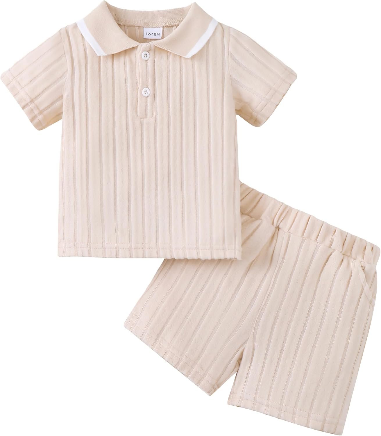 Renotemy Toddler Baby Boys Clothes Summer Outfits Polo Shirt Shorts Set 2Pcs Boys Clothing Sets 12 Month-5T