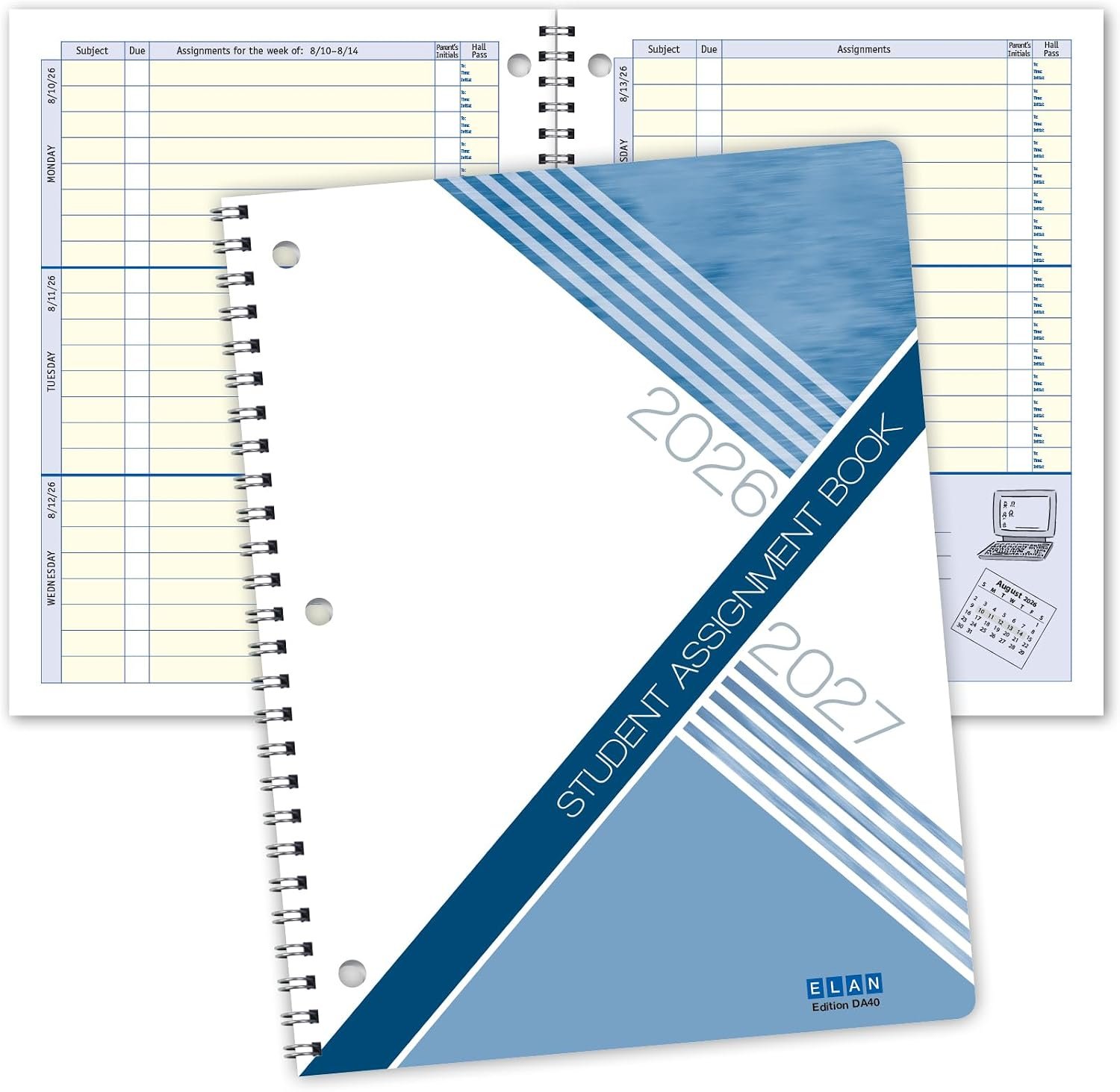 Elan Publishing Company Dated Student Planner: for Middle or High School August – July Dated for 2026-2027 Academic Year (Blue)
