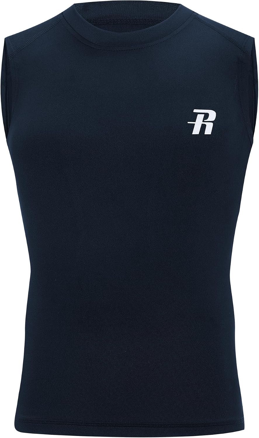 Runhit Boys Sleeveless Compression Shirt Kids Athletic Tank Tops Youth Quick Dry Undershirt for Football Basketball