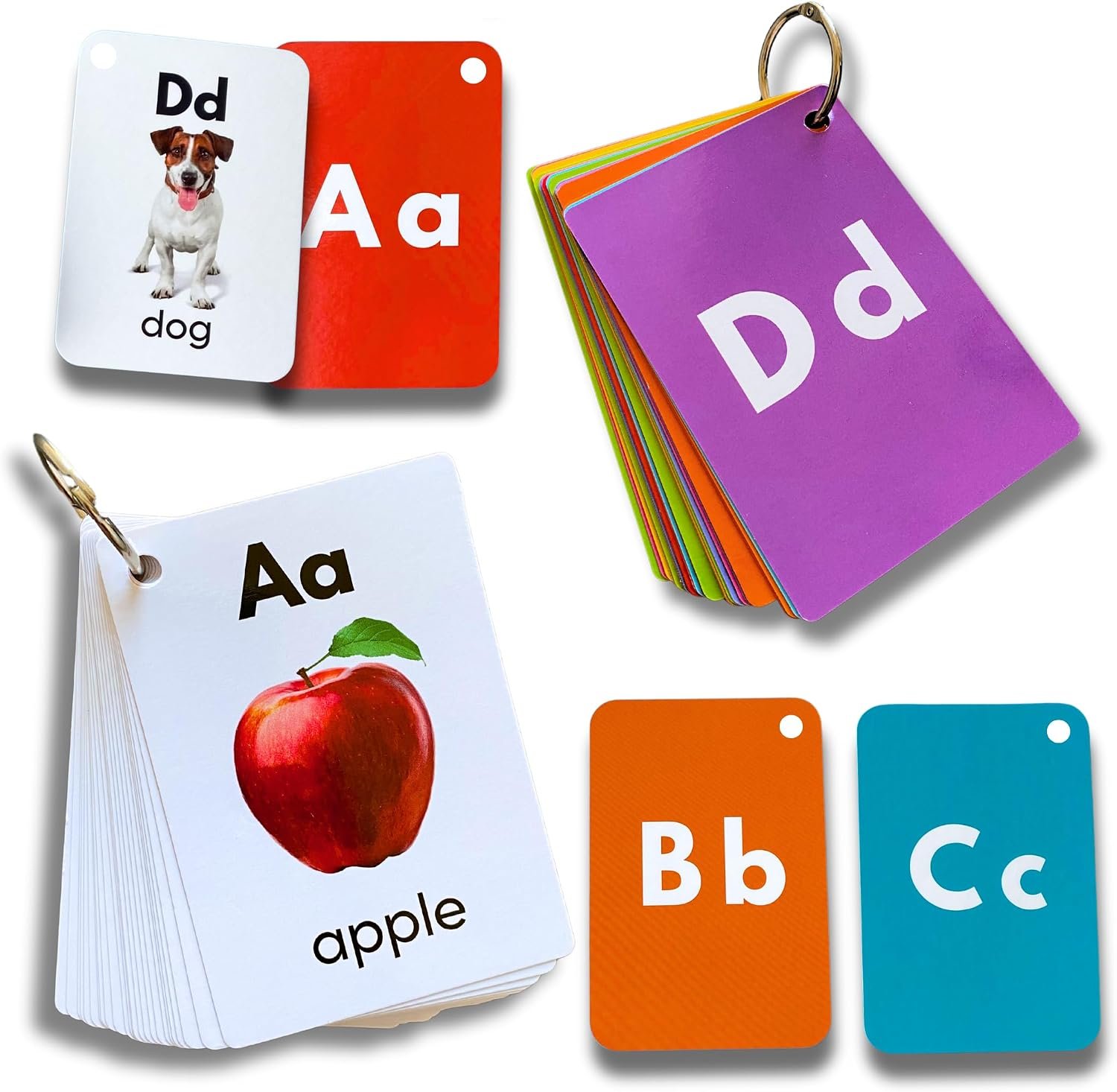 English Alphabets Flash Cards (Realistic Images)
