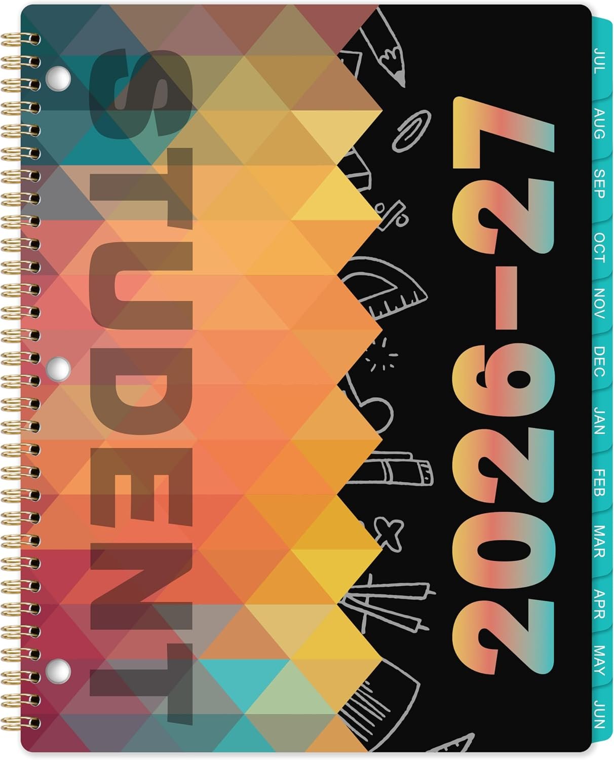 Student Planner 2026-2027 – from Jul 2026 – Jun 2027, 9’’ × 11’’ | Academic Weekly Lesson Calendar,12 Monthly Tabs, Twin-Wire Binding, Stickers, Marked Holidays, To-do List, Perfect Organizer,