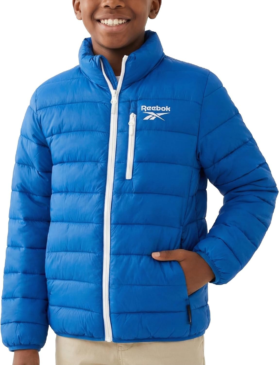 Reebok Boys Puffer Jacket – Midweight Quilted Insulated Winter Coat – Water and Wind Resistant Winter Jacket for Boys