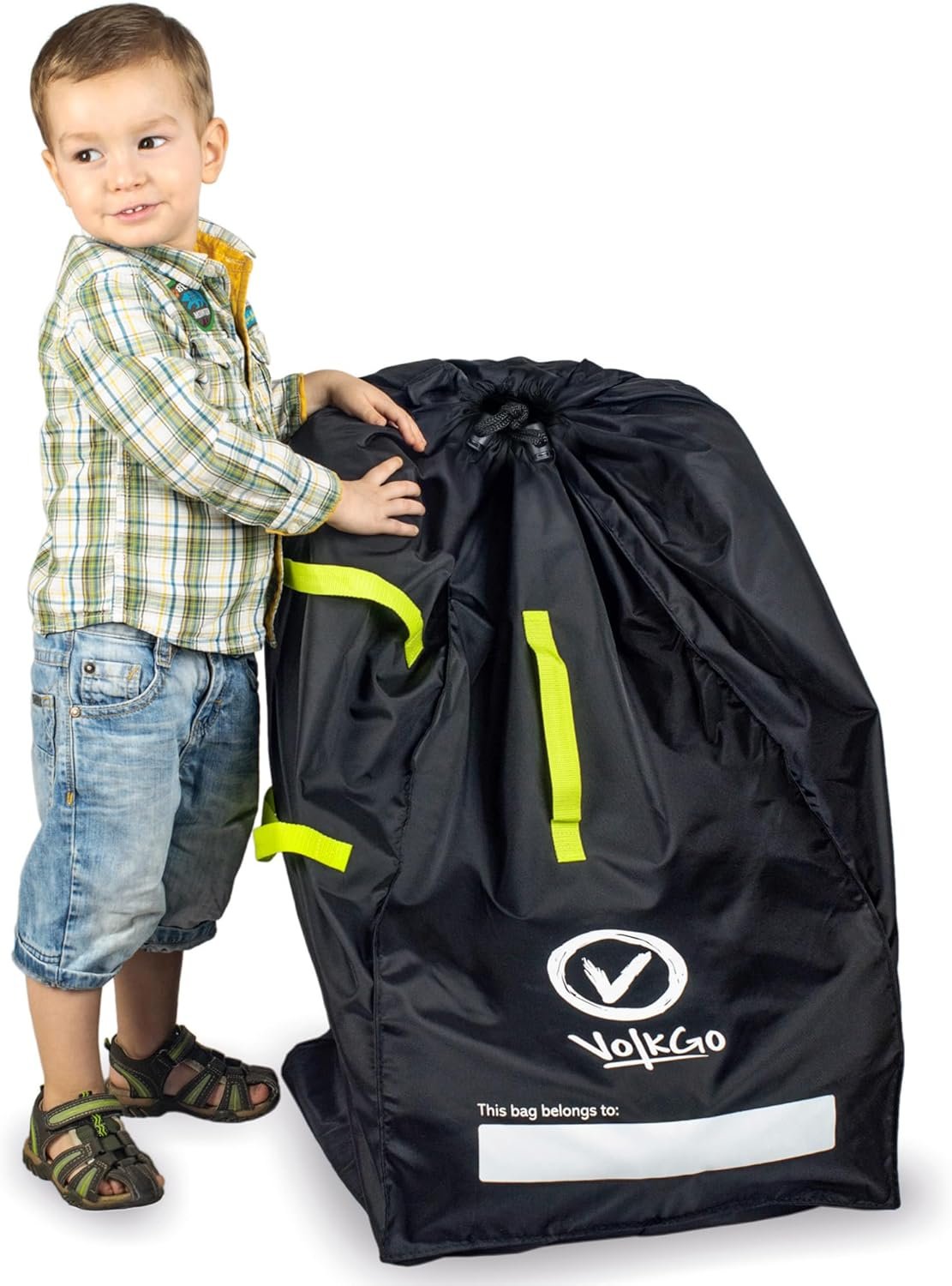 V VOLKGO Car Seat Travel Bag For Airplane with Carrying Straps, Gate Check Bag, Car Seat Bags for Air Travel Carseat Travel Cover, Carseat Travel Bag Cover for Airplane Travel