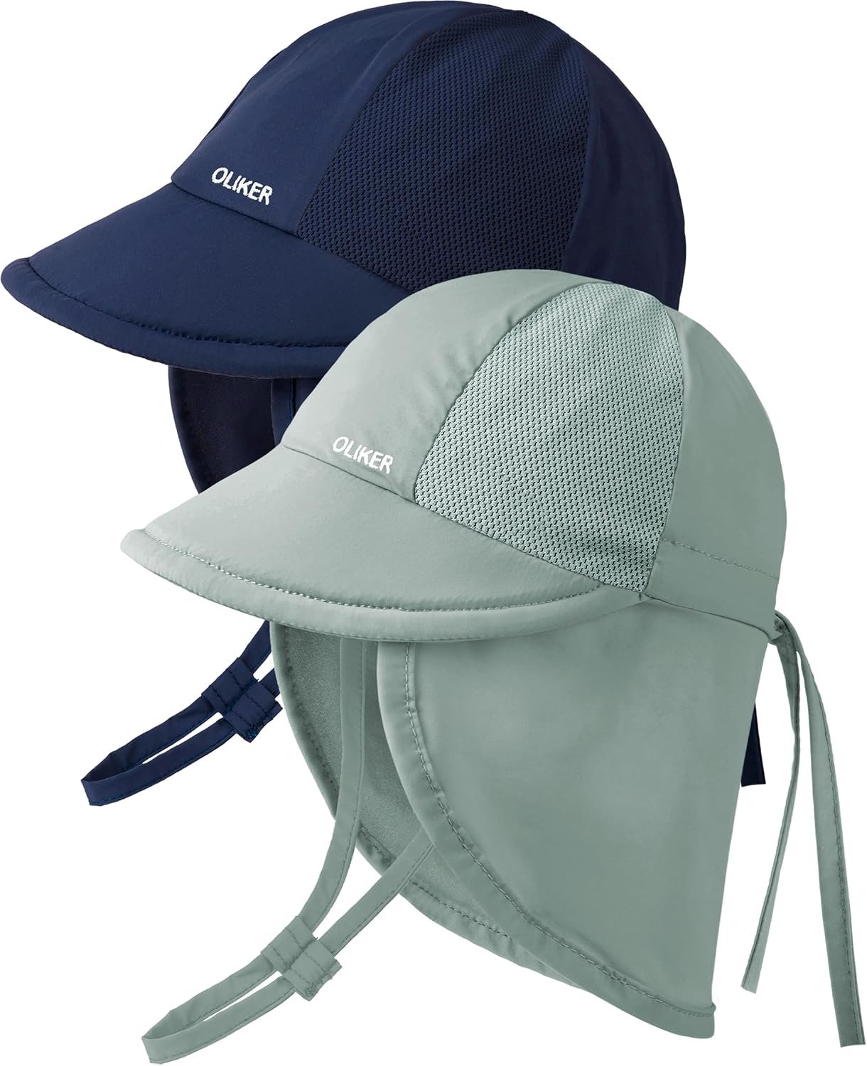 Baby Sun Hat with Breathable Mesh, UPF 50+ Boys Girls Toddler Swim | Wide brim neck flap uv protection,quick-dry,packable,adjustable head strap,lightweight,soft,ideal for pool,beach