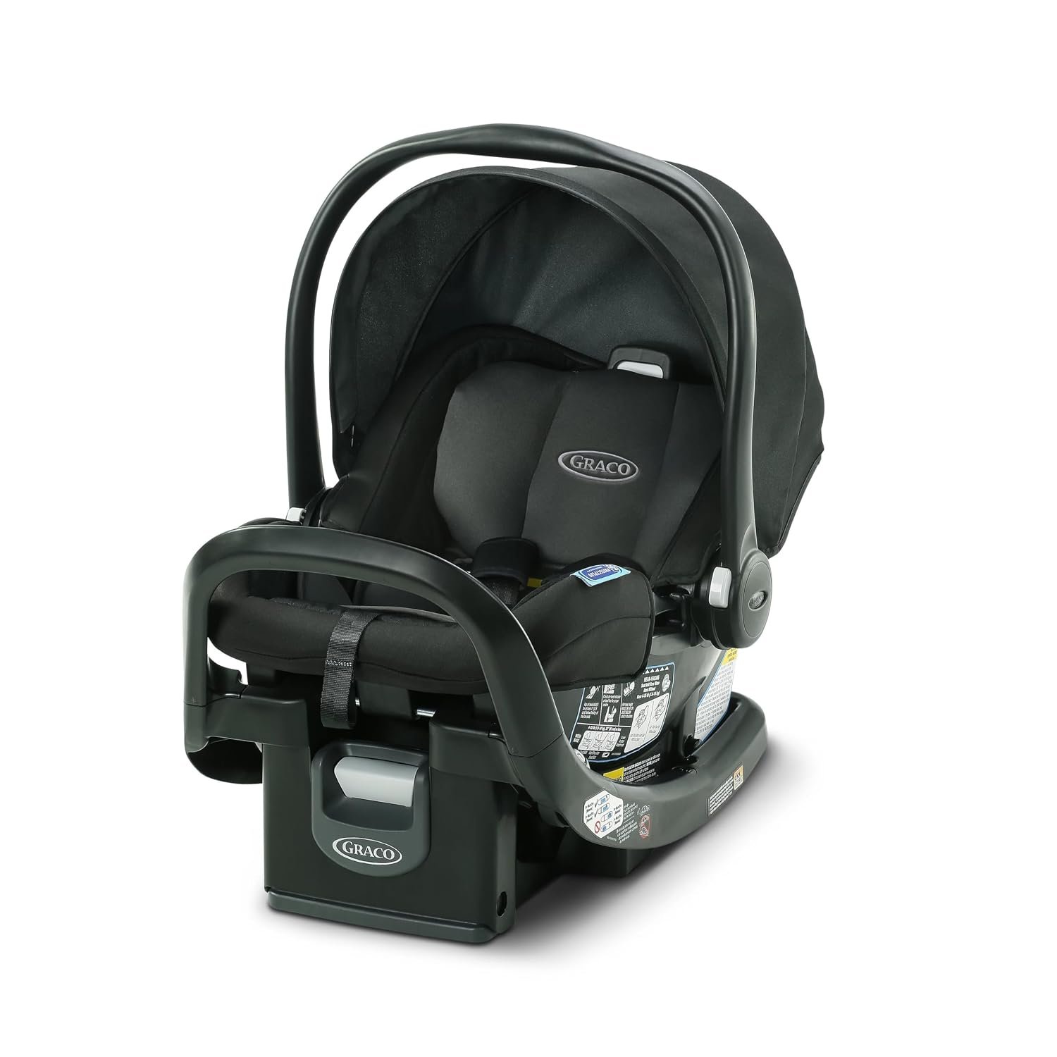 Graco® SnugRide SnugFit Infant Car Seat, Baby Car Seat with Anti Rebound Bar for Extra Safety, No-Rethread Harness, Latch Equipped Carseat, Baby Essentials, Gift for New Parents, Gotham