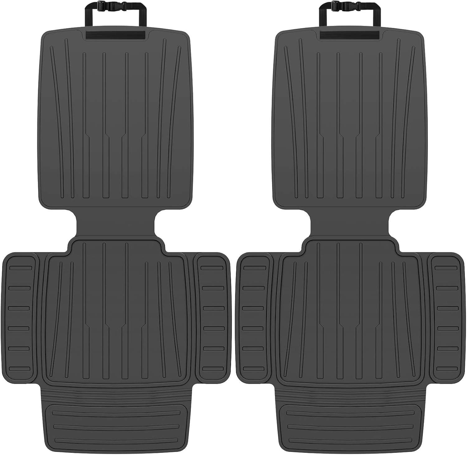 insefocc Car Seat Protector for Child Car Seat，TPE Waterproof & Anti-Slip （No Imprints）,carseat Protector car seat Cover Universal Fit for Baby & Pet Use, BPA-Free（Black -2PC）