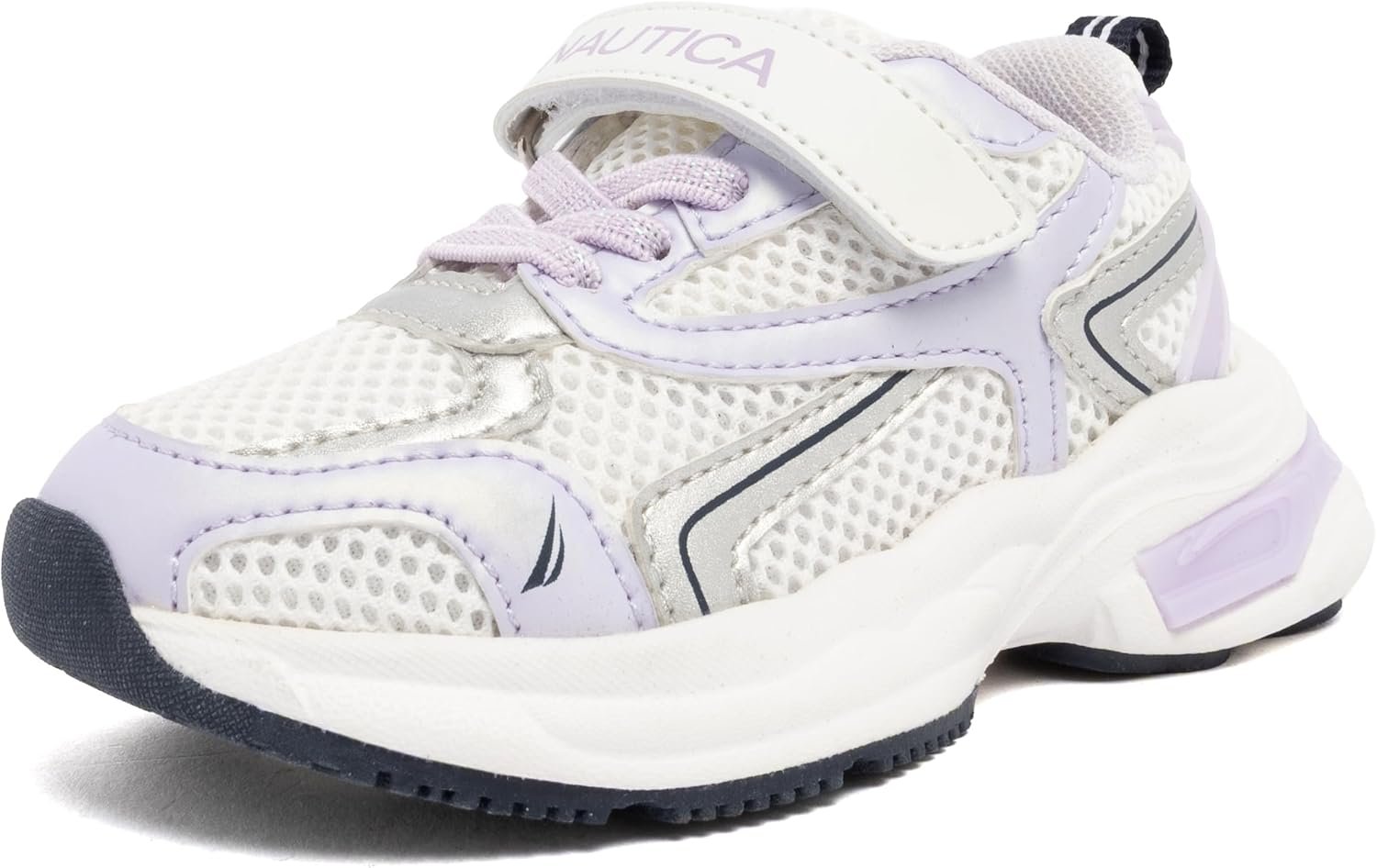 Nautica Kids Athletic Sneakers for Boys and Girls, Lightweight Running Shoes with Adjustable Hook and Loop Strap, Cushioned Tennis Shoes for Toddler Little Kid and Big Kid
