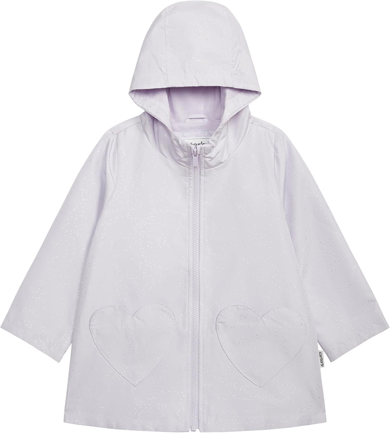 Carter’s Toddler & Little Girls’ Midweight Fleece Lined Hooded Raincoat Rain Jacket | Lightweight rain coat; Jersey-lined hood for better staying power; Pockets