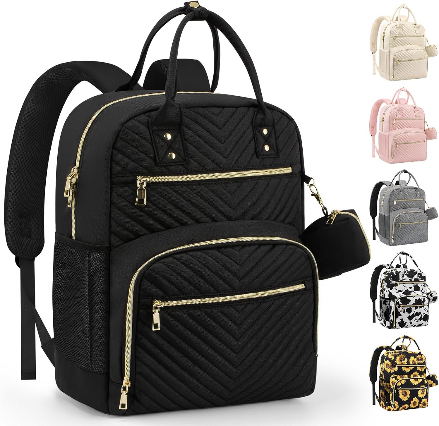 Pritent Diaper Bag Backpack, Baby Bag Backpack Baby Essentials for Mom Dad | With Pacifier Case, Diaper Bags, Baby Diaper Bag, Insulated Pocket, Diaper Backpack for Baby Girl Boy(Black,M)