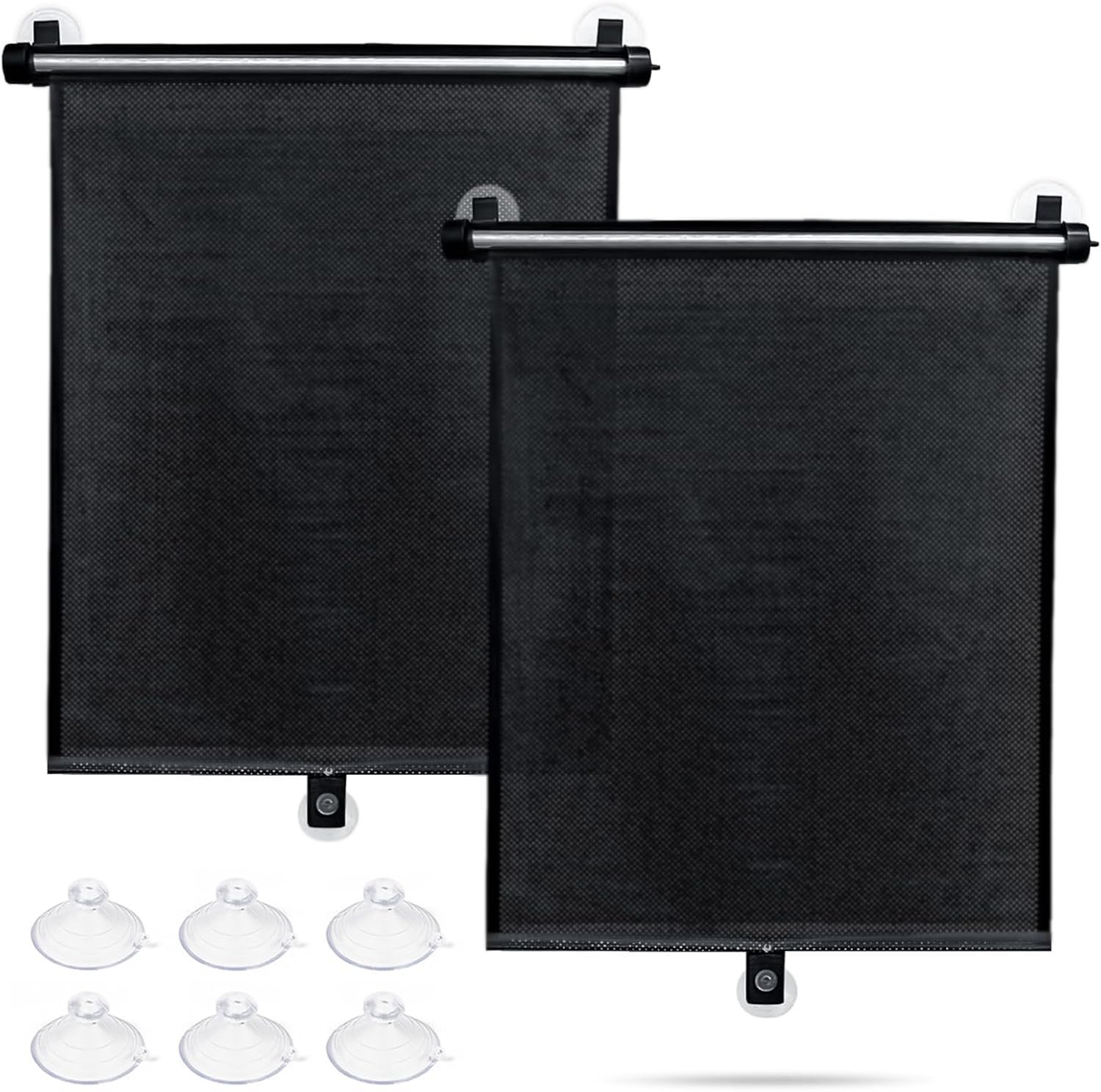 Sfee Car Window Shade for Side Windows, 2 Pack Sun Shade Retractable for Car Blocks Heat and UV Rays Glare Protection Roller Sunshade Visor for Baby, Kids, Pets, Passengers
