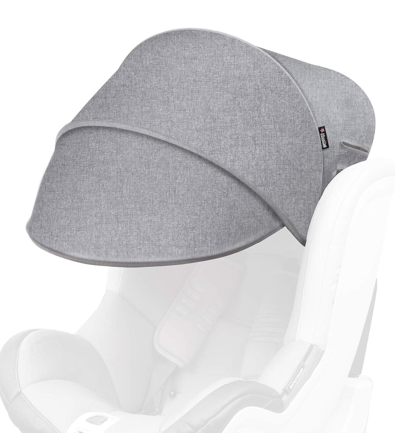 Manito Sun Shade Extender/Auxiliary Canopy for Car Seat (Black Grey)