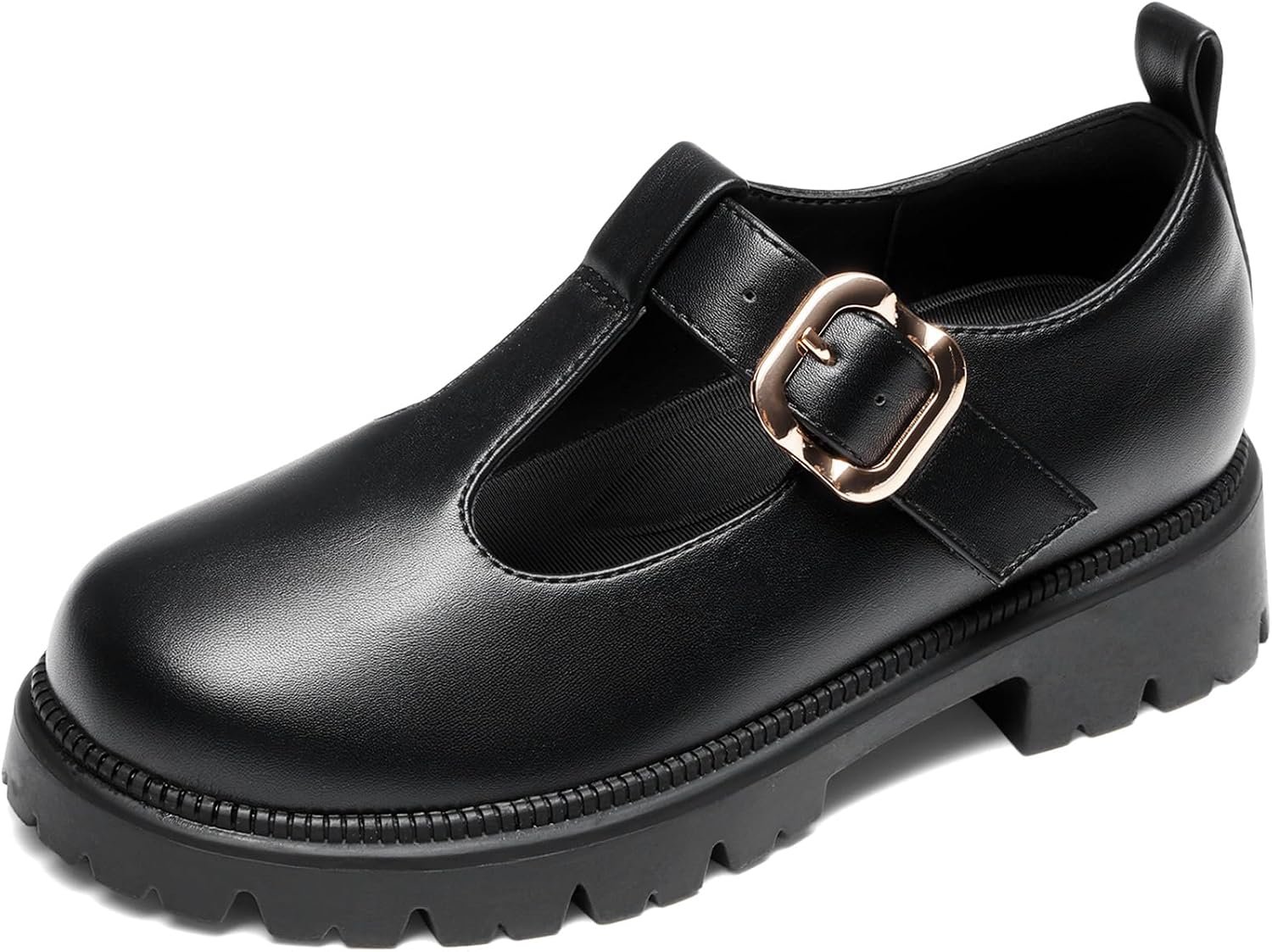 DREAM PAIRS Girls School Uniform Mary Jane Shoes | Platform Arch Support Flower Girl Chunky Dress Heel T-Strap Breathable Loafers