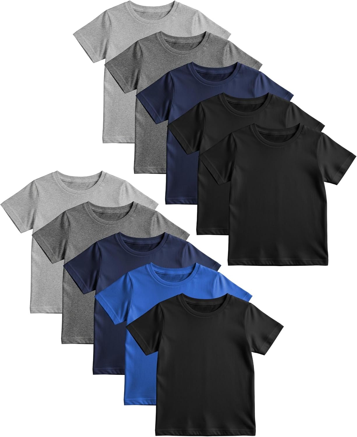 Andrew Scott Boys’ Color T Shirts | Short Sleeve Basic Tops | Unisex | Muti Packs