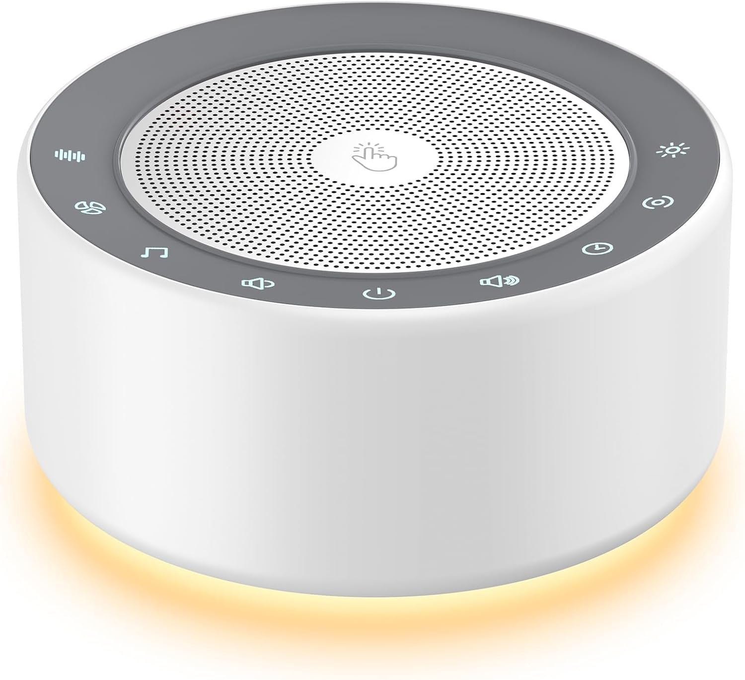 Kipcush White Noise Machine for Baby & Adults, 30 Soothing Sounds, Sleep Sound Machine with 8 Color Night Light, Memory Function, White Noise for Sleeping, Nursery, Office, Travel & Relaxation