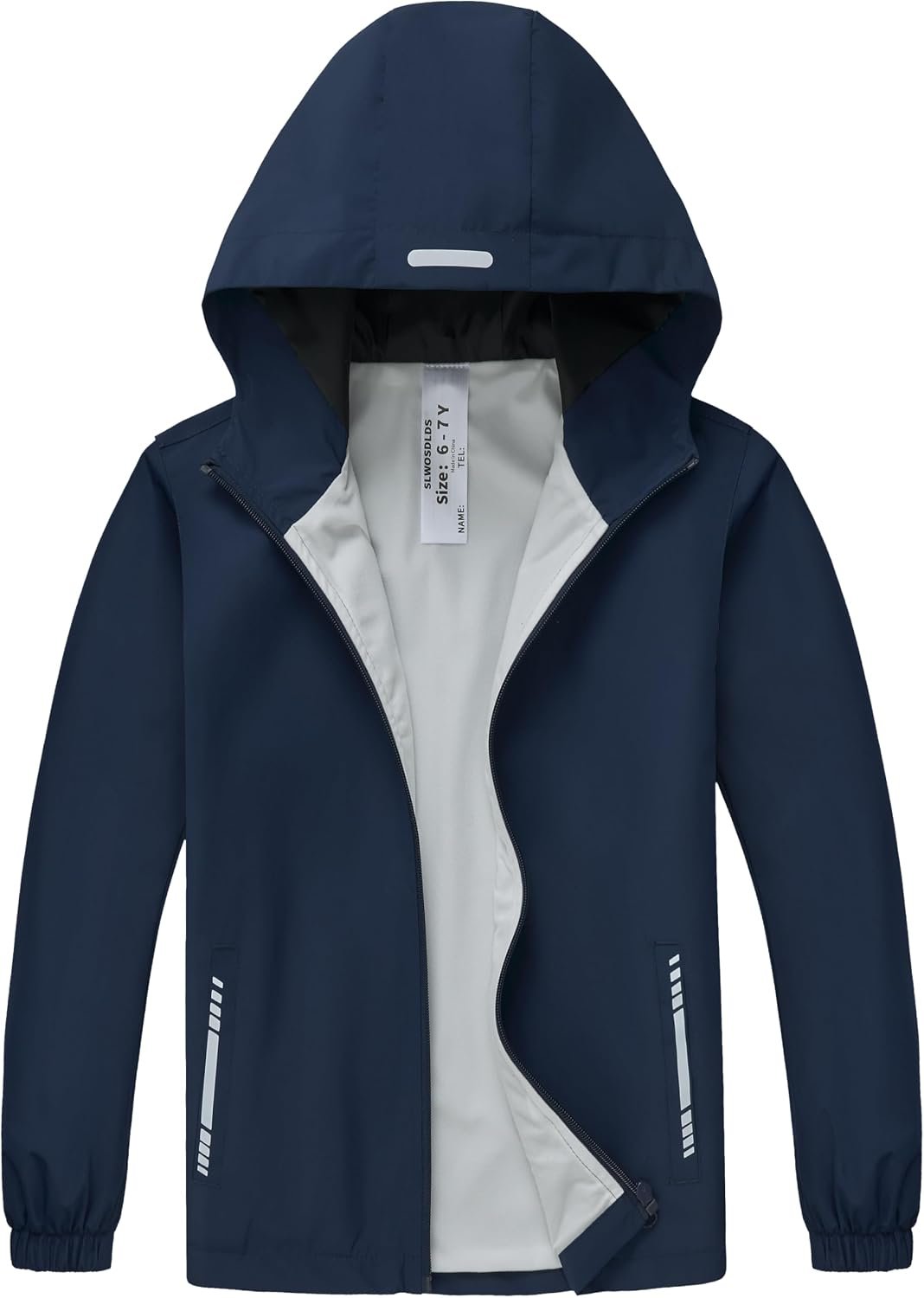 Boys Girls Waterproof Rain Jacket Lightweight Windbreaker Hooded | Soft Lining, Easy to Fold, Perfect for School & Outdoor Activities