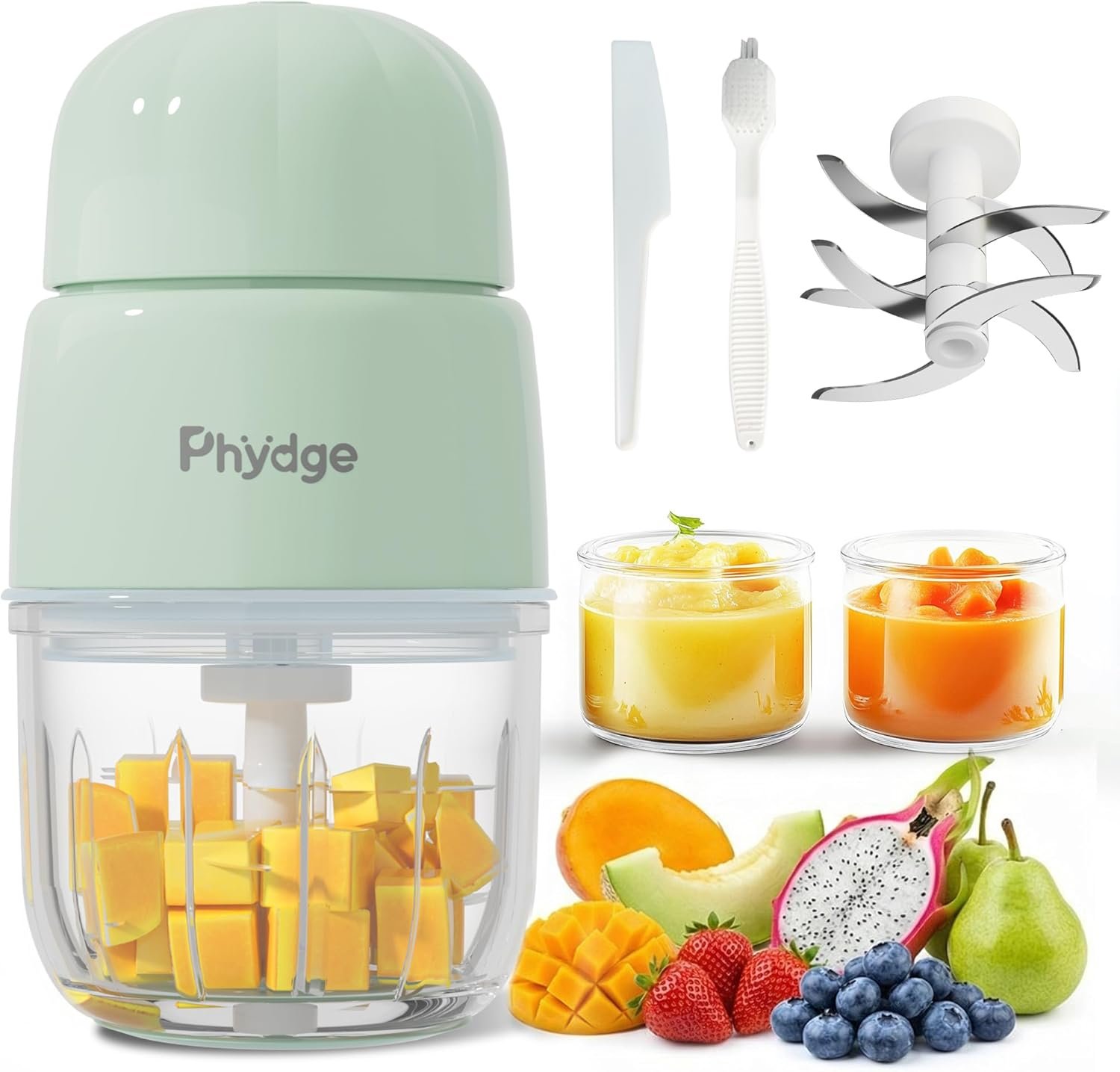 Baby Food Maker for Baby Puree Foods Fruit Vegetable Meat | 10oz Baby Food Blender,10-Second Quick Soft Food Prep for Baby,Food Processor for Fruit,Vegetable,Meat,Easy to Clean