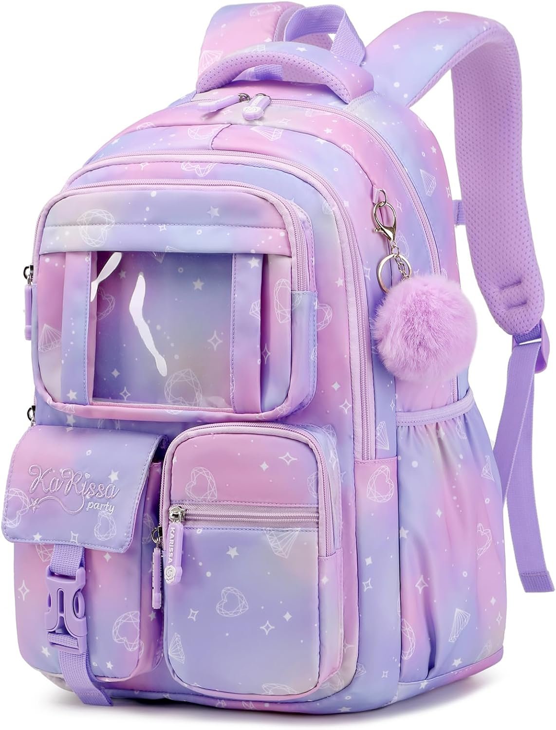 PIG PIG GIRL Kids Backpack for Girls School Book Bag for Elementary Primary