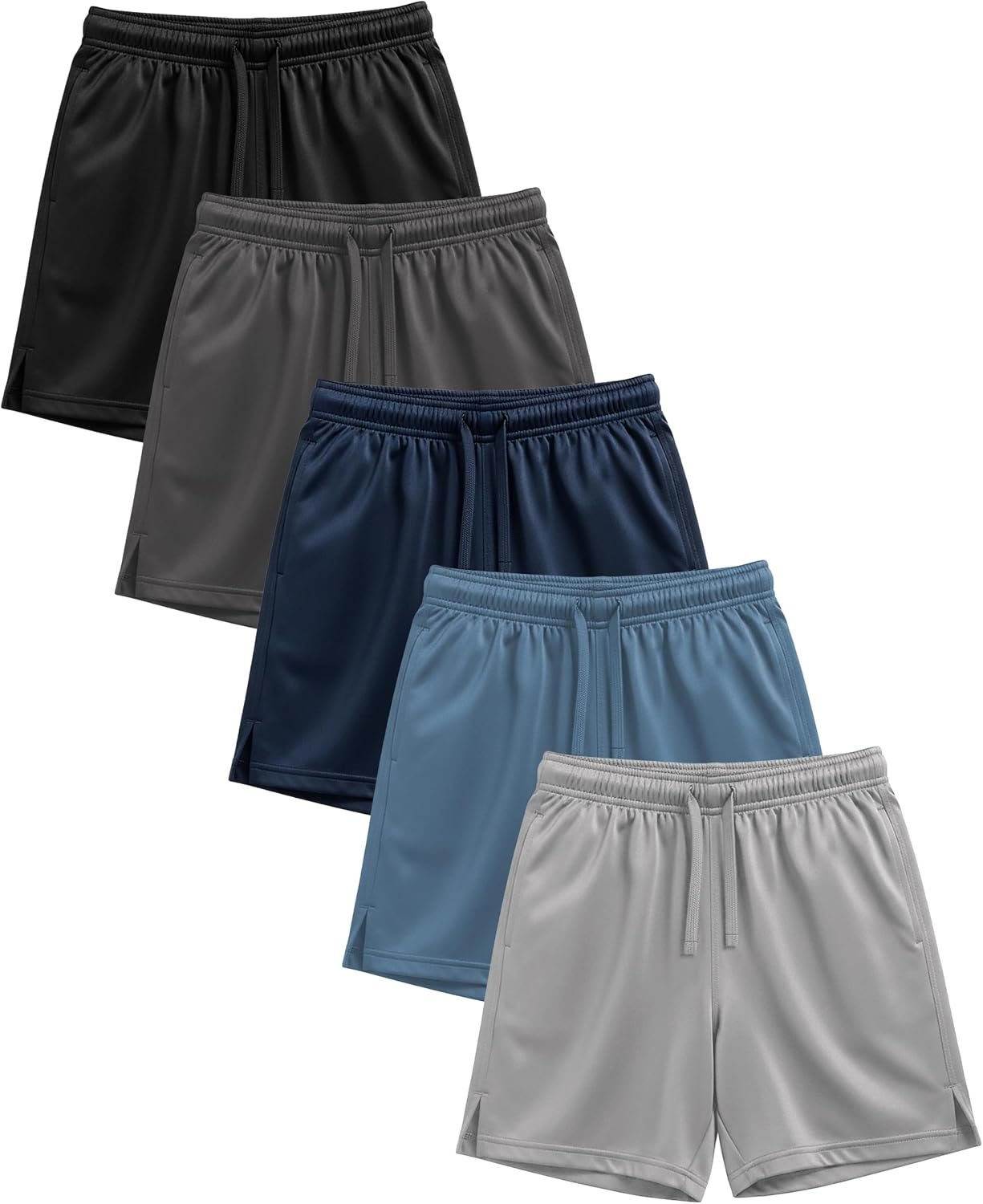 Andrew Scott Boys Active Performance & Mesh Style Basketball Sport Shorts – Multi Packs