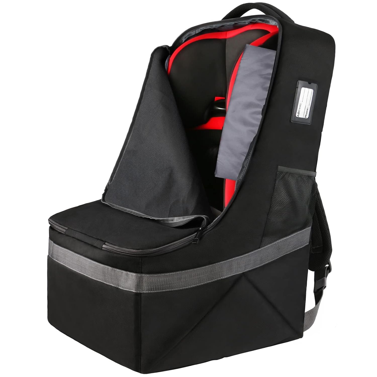 YOREPEK Padded Car Seat Travel Bag Backpack, Toddler Travel Essentials | Fits Most Infant & Bootster Car Seat, Carseat Bags for Air Travel with Shoulder Straps, Car Seats Carrier for Airport