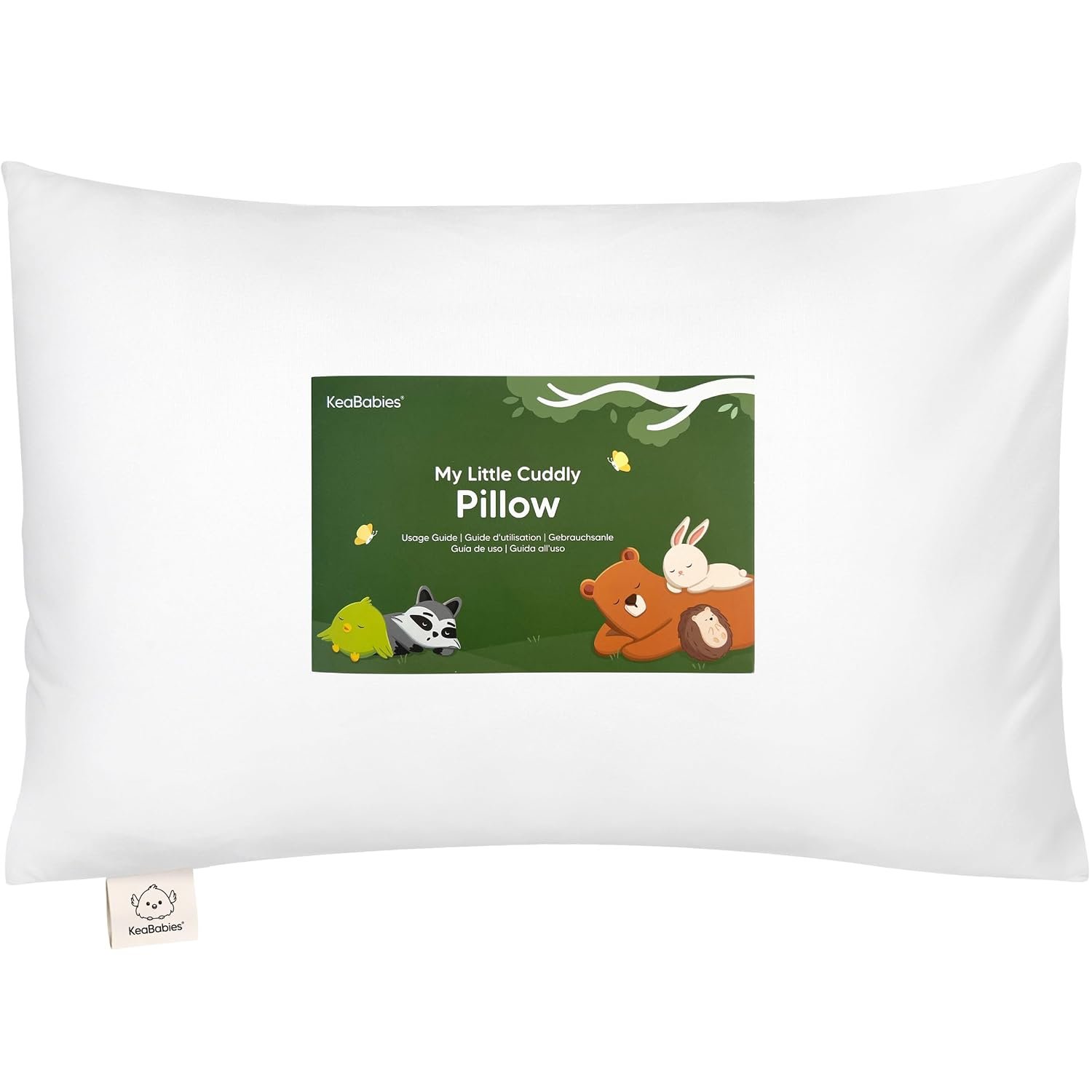 KeaBabies Toddler Pillow with Pillowcase – 13×18 My Little Cuddly Kids Travel Pillows for Sleeping, Nap, Viscose from Bamboo Nursery Pillowcase, Soft & Breathable, Toddler 2-5 Years Old (Soft White)