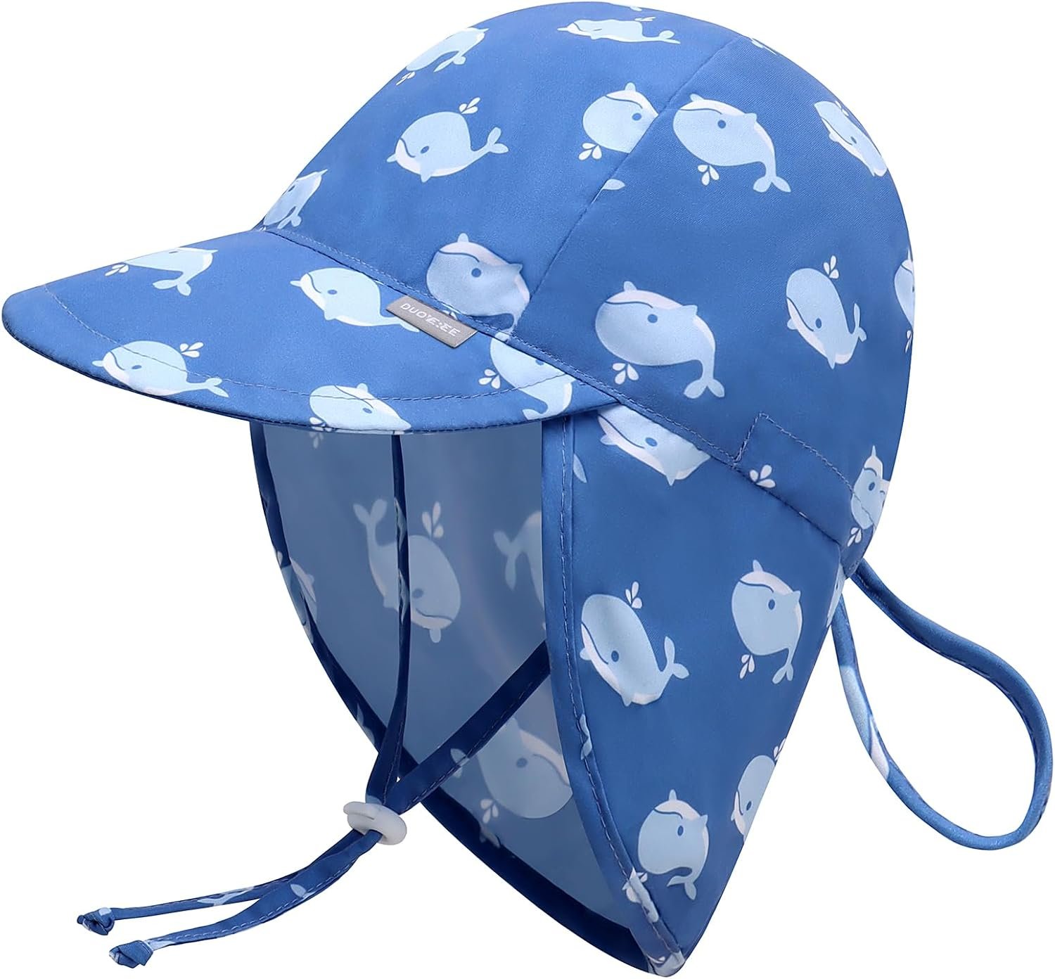UPF 50+ Baby Sun Hat, Ear & Neck Protection for Toddlers | Ear & neck UV coverage, anti-drop drawstring, breathable fabric, packable lightweight hat for toddler summer outside