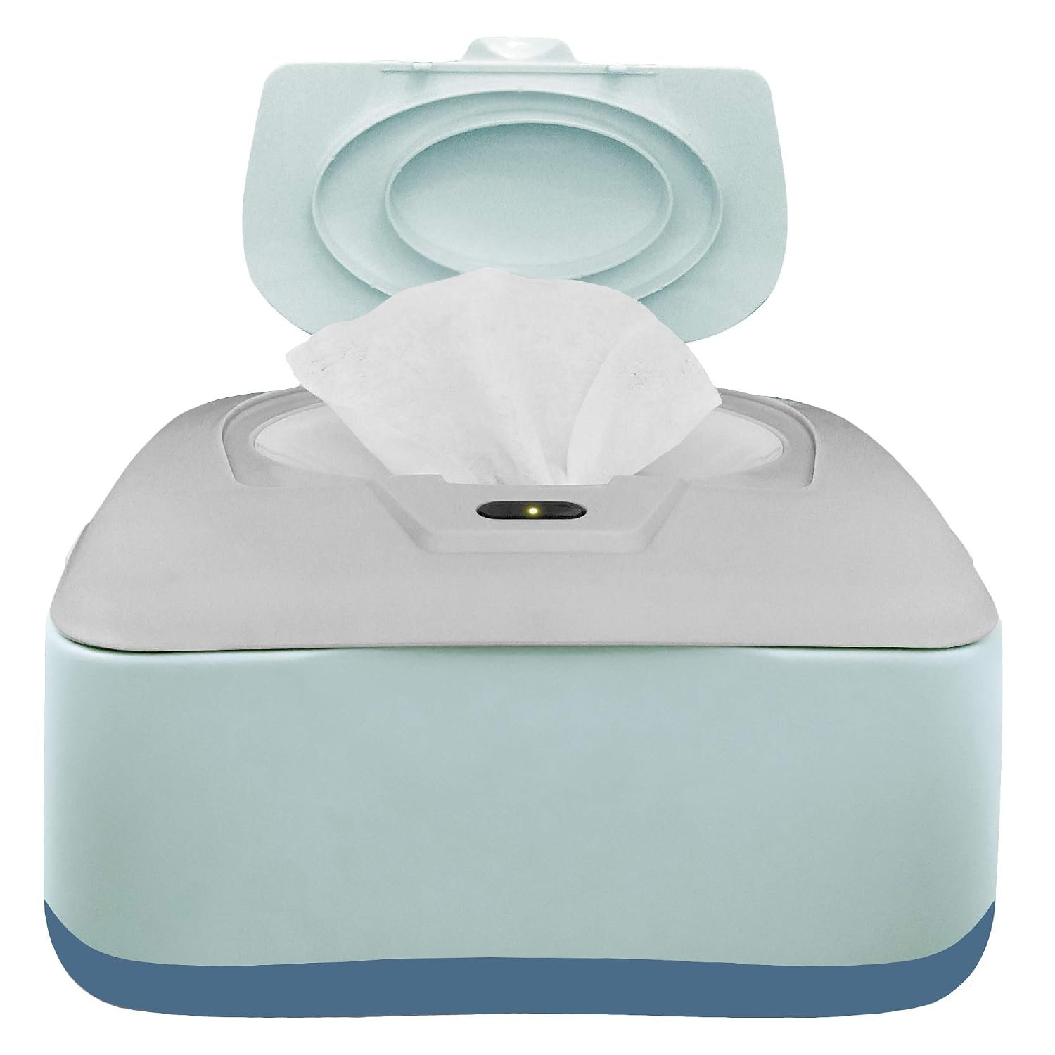 GOGO pure Baby Wet Wipe Warmer and Wet Wipe Dispenser, Holder and Case – with Easy Press On/Off Switch, Great Baby Gift (Blue/Grey) – Only At Amazon