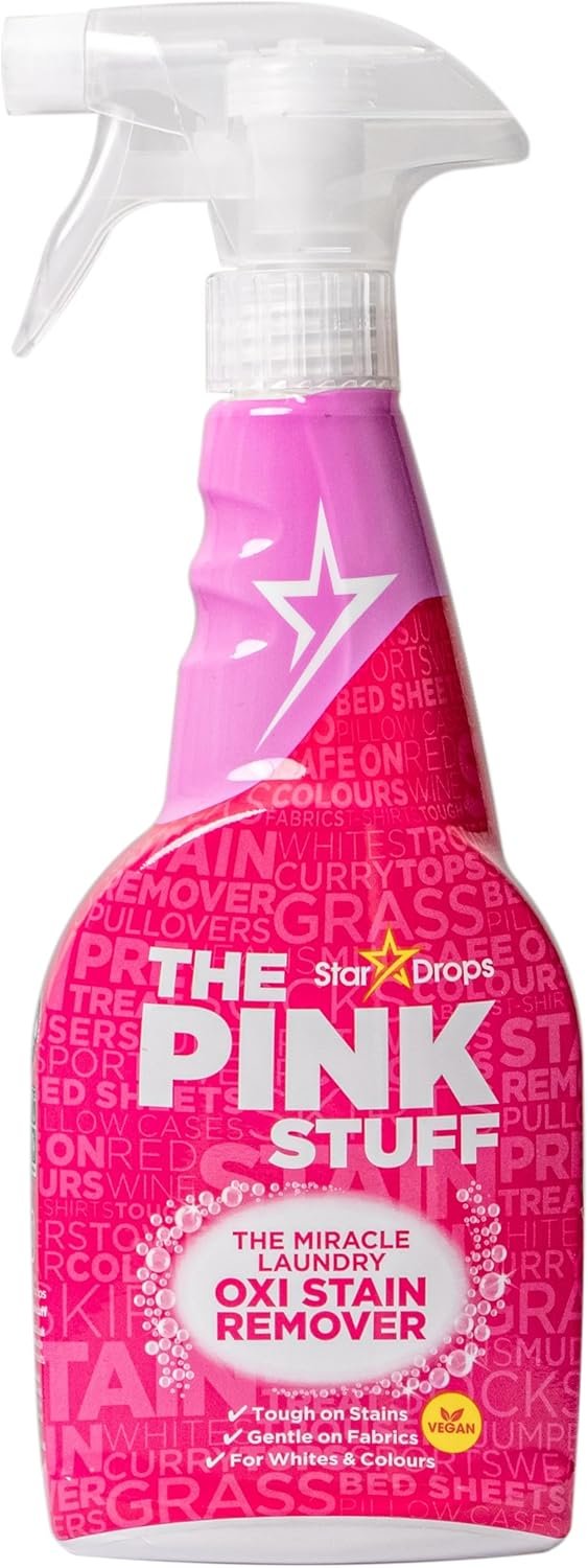 The Pink Stuff Miracle Laundry Oxi Stain Remover Spray, 16.9 Fl Oz