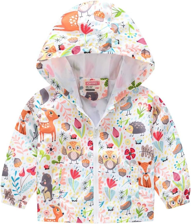 TUIJI Toddler Jacket Hooded Trench Lightweight Windbreaker