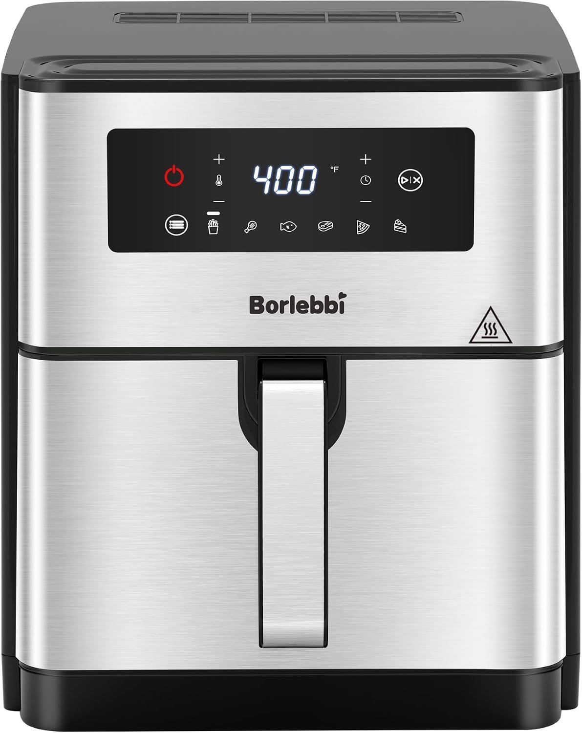 Air Fryer, 10 Quart Large Air Fryer for Families, 6 Cooking Functions AirFryer, 400°F Temp Controls in 5° Increments, Nonstick Dishwasher-Safe, 1700W, Black