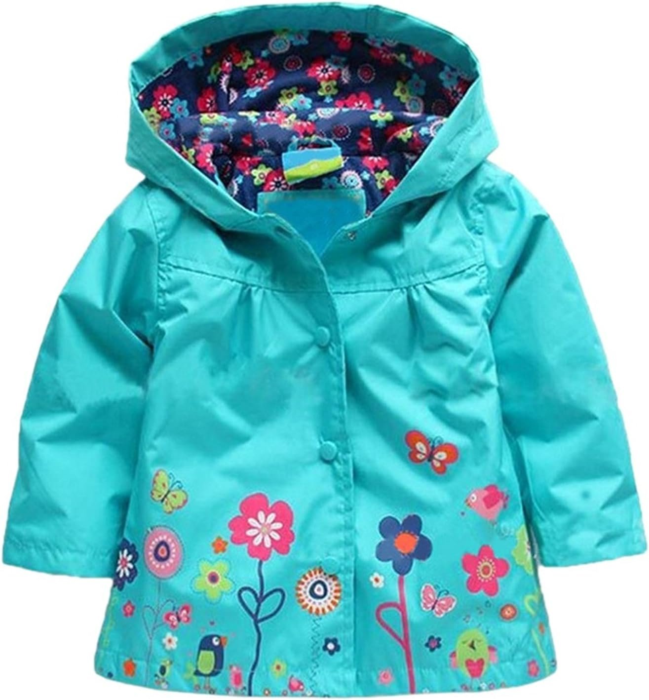 Arshiner Toddler Girls Waterproof Hooded Coat Jacket Outwear Raincoat