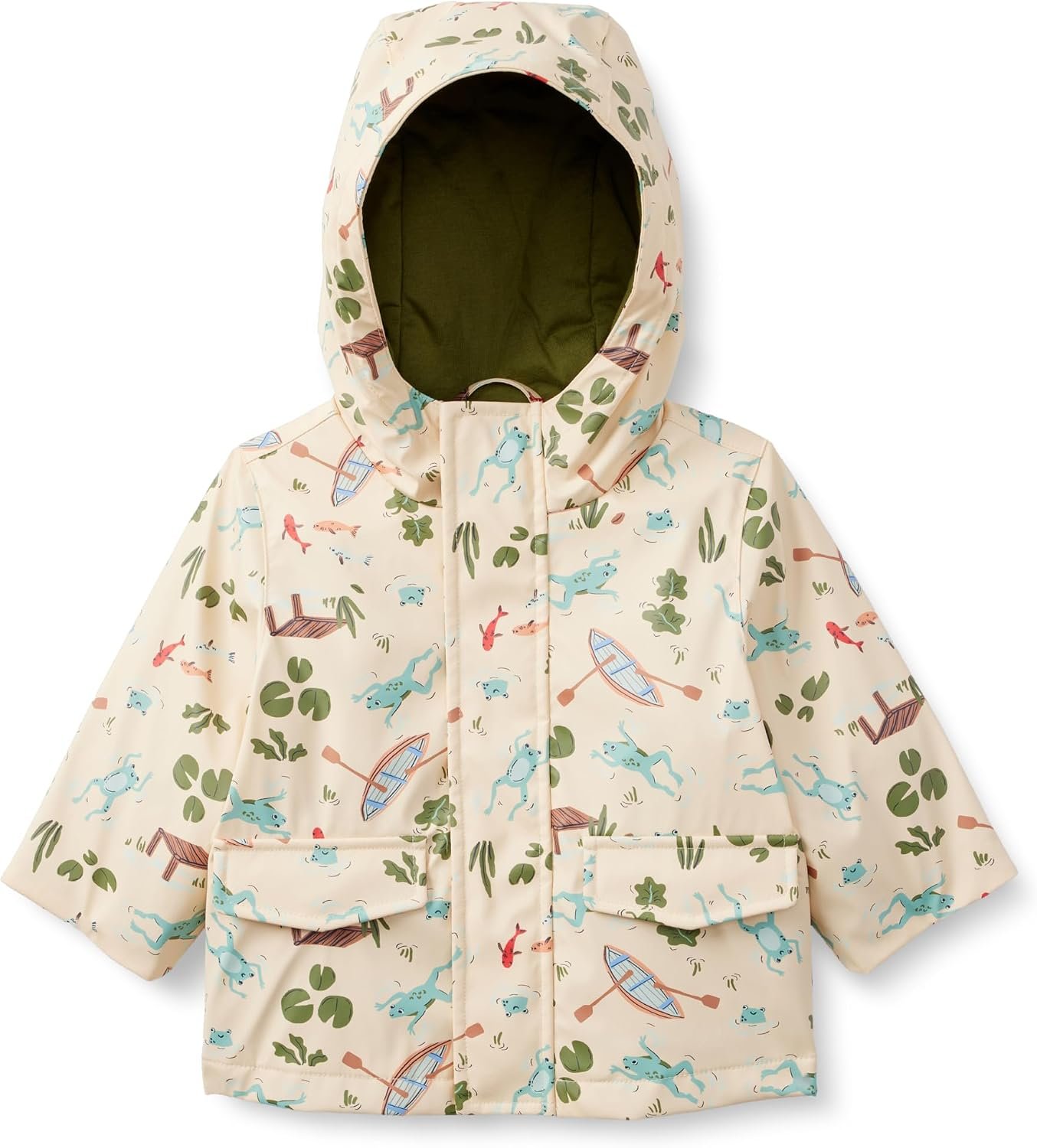 Amazon Essentials x Sofia Grainge Toddler and Baby Boys’ Water-Repellent Rain Jacket with Quilted Lining