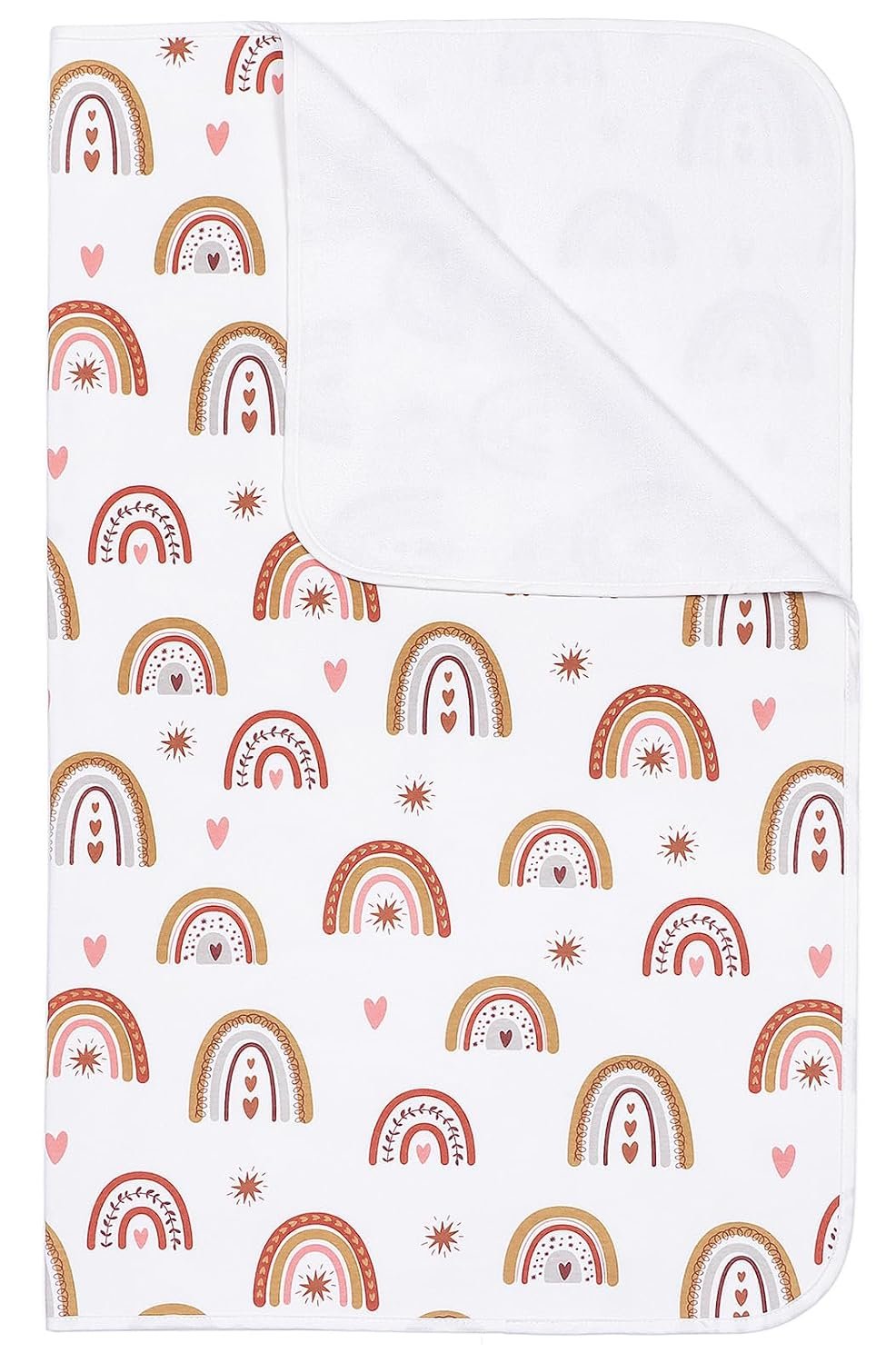 Baby Bed Pad Waterproof Washable Reusable 31″x40″ Large Toddler Mattress Protector Incontinence Pads Sheet Cover Underpads for Kids Adults and Pets Potty Training Mat-Rainbow