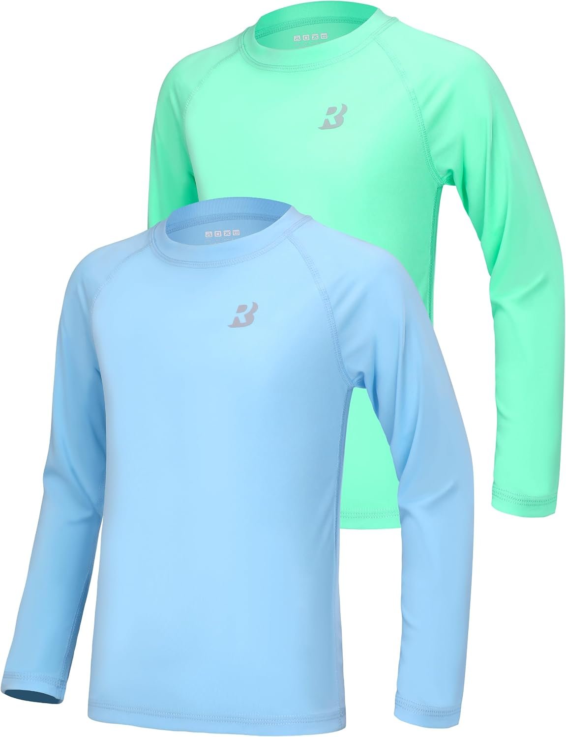 Roadbox Boys Rash Guard Swim Shirt UPF 50+ Long Sleeve Sun Protection Shirts, Kids UV Athletic Beach Quick Dry Rashguard
