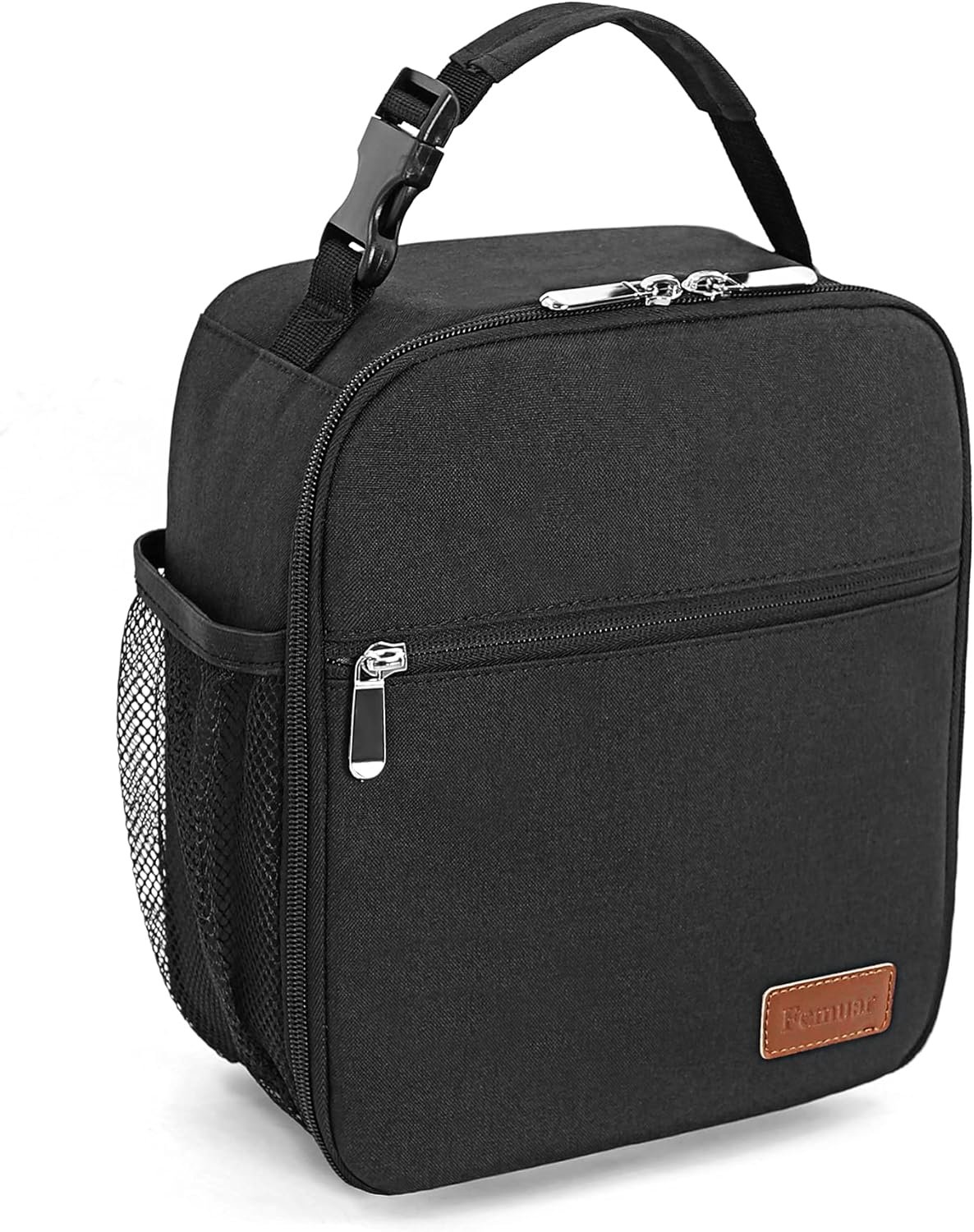 Femuar Lunch bag for Men Women Adults Small for Office Work Picnic – Reusable Portable Lunchbag, Black