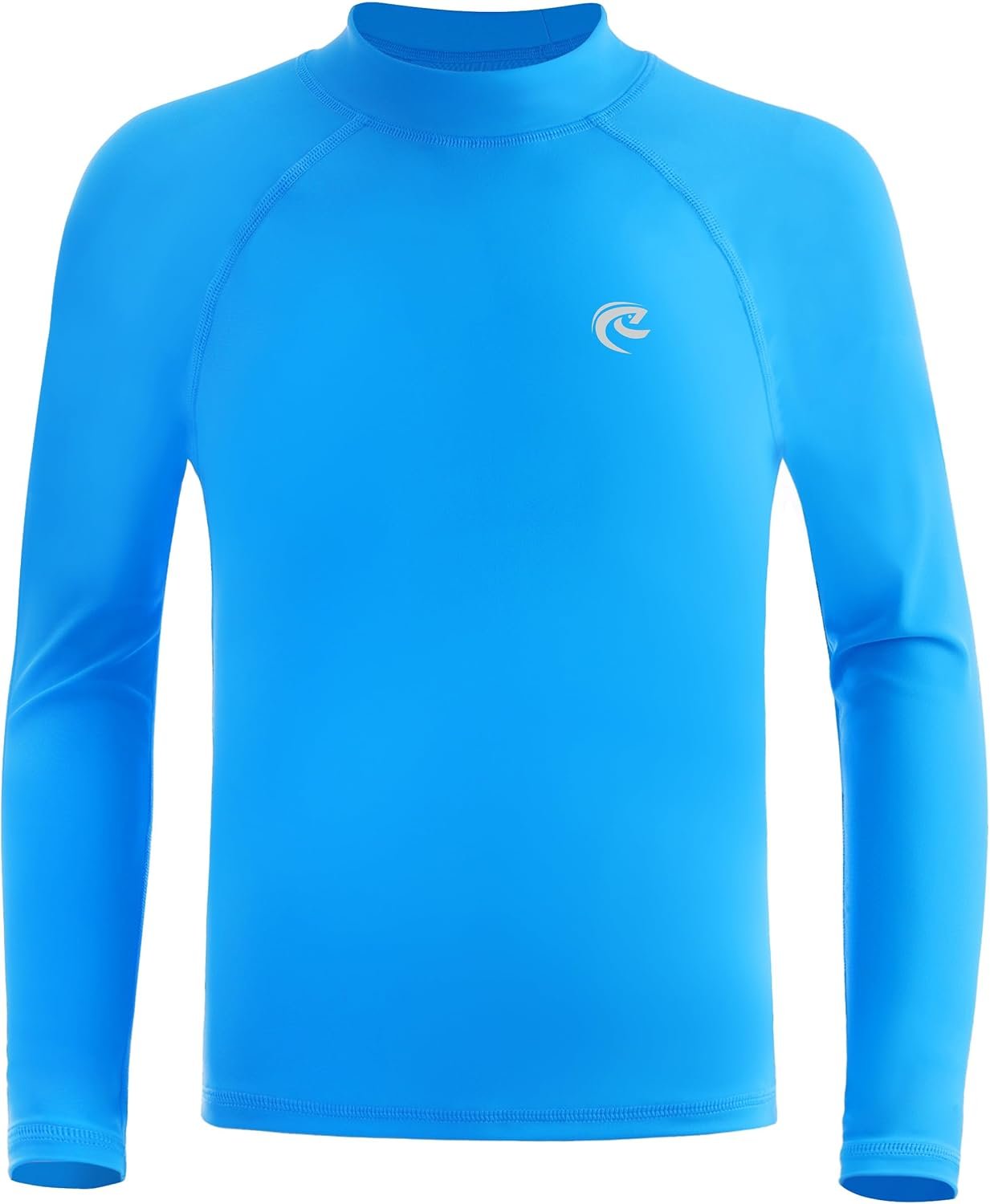 Boys’ Long Sleeve Rash Guard, UPF 50+ Swim Shirt Toddler Kids, SPF UV Sun Protection Water Shirts for Beach Surf