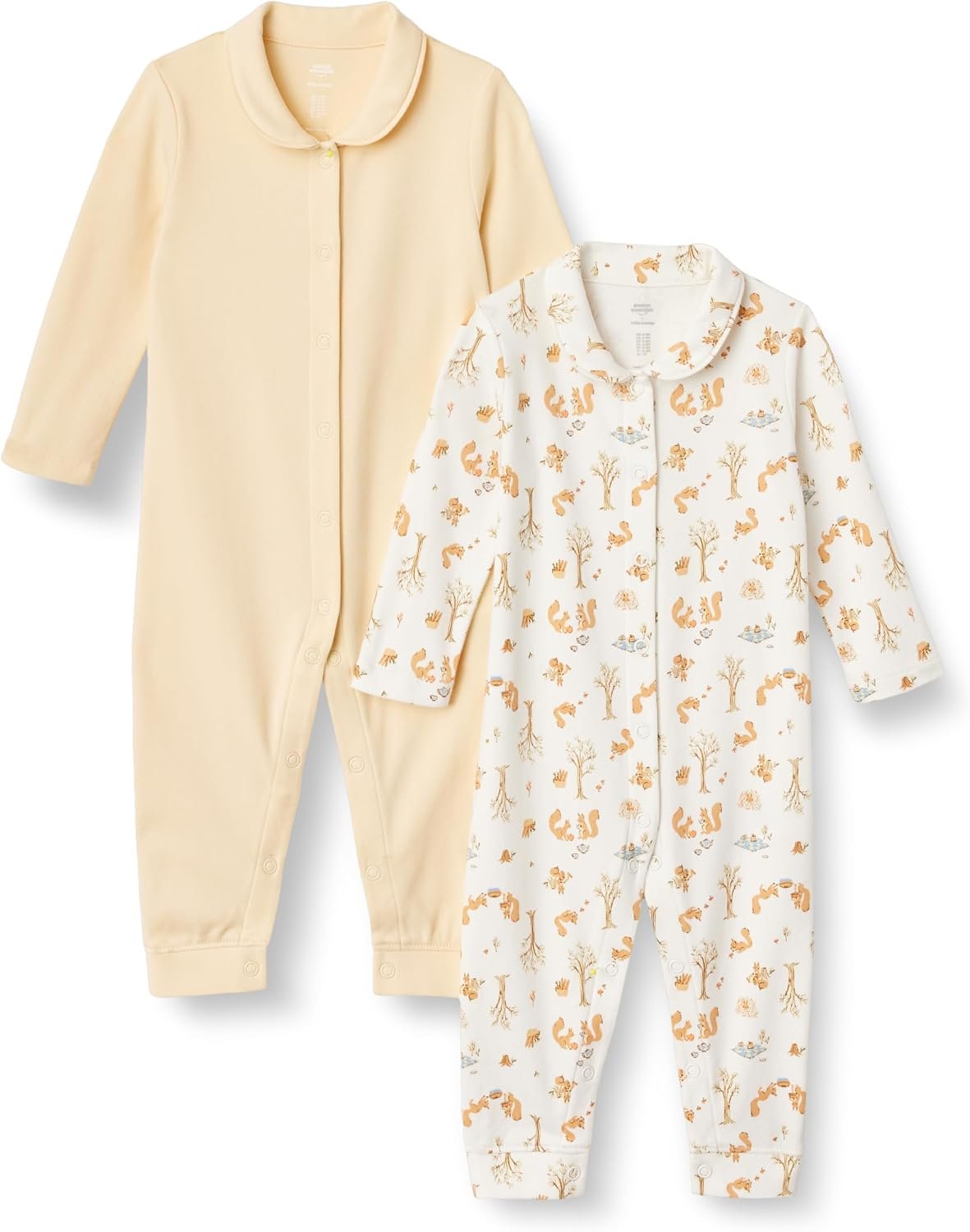 Amazon Essentials x Sofia Grainge Unisex Babies’ Cotton Footless Sleepsuit, Pack of 2